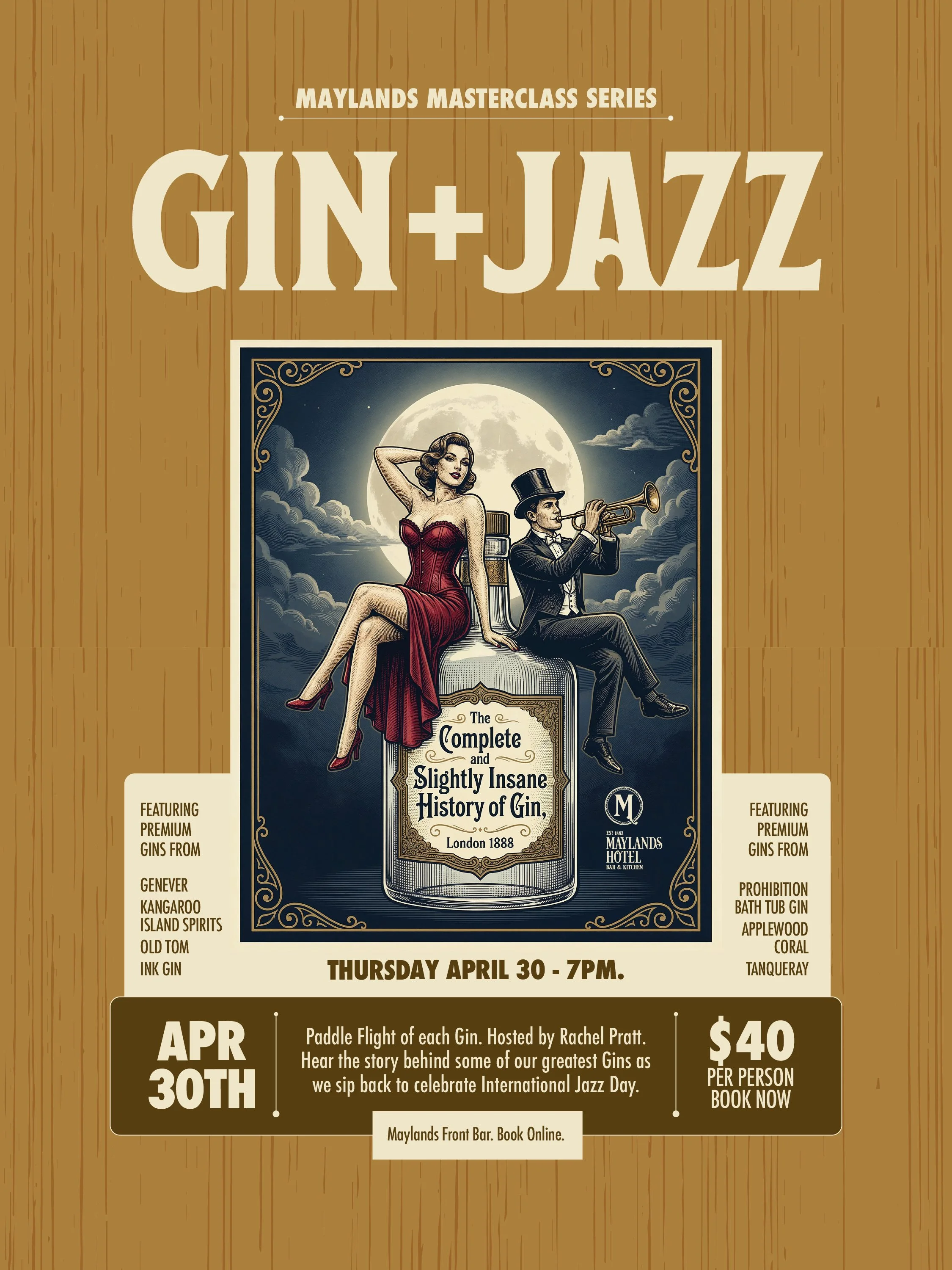 Gin Masterclass Adelaide - Maylands Hotel