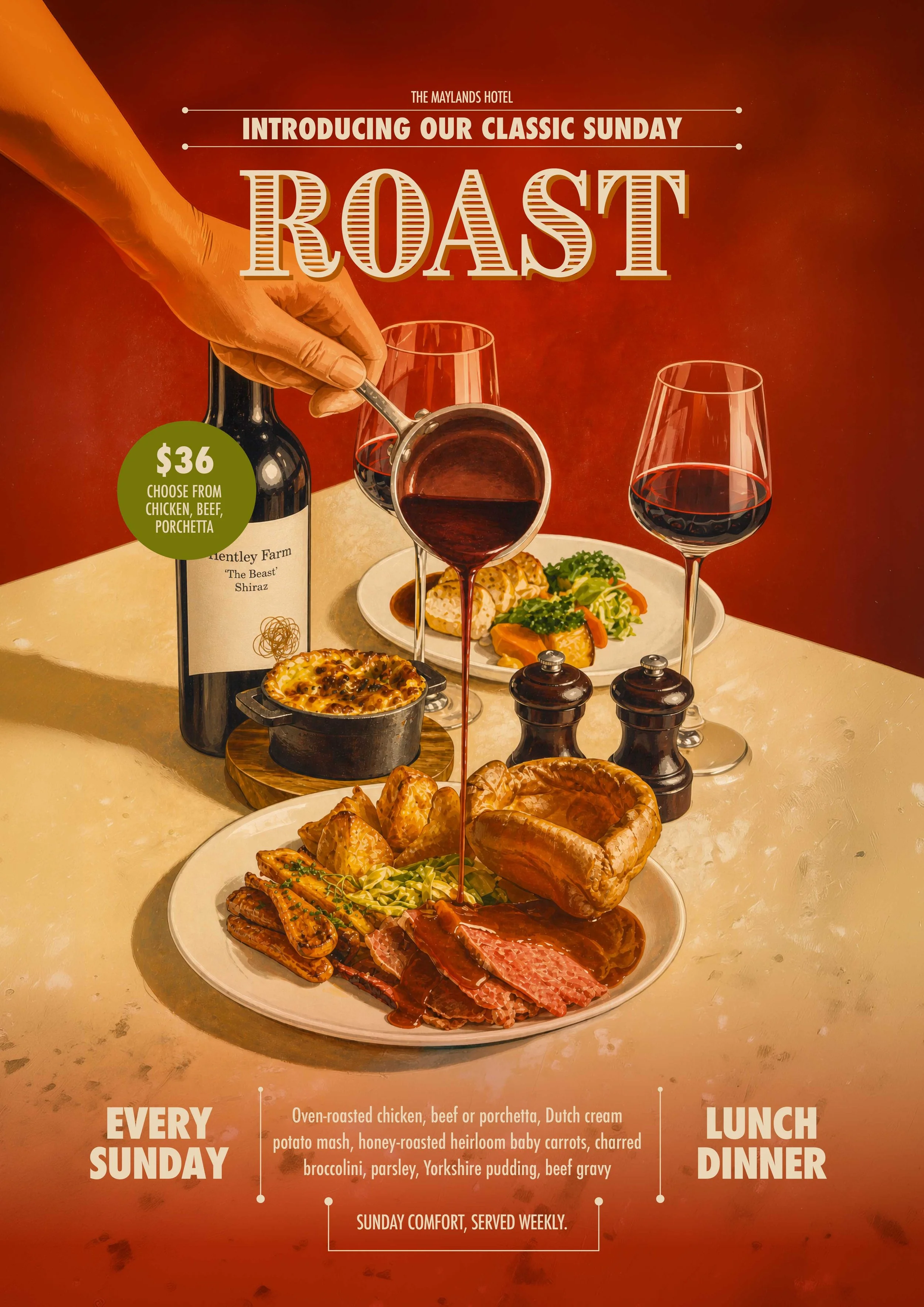 Classic Sunday Roast at THE Maylands Hotel
