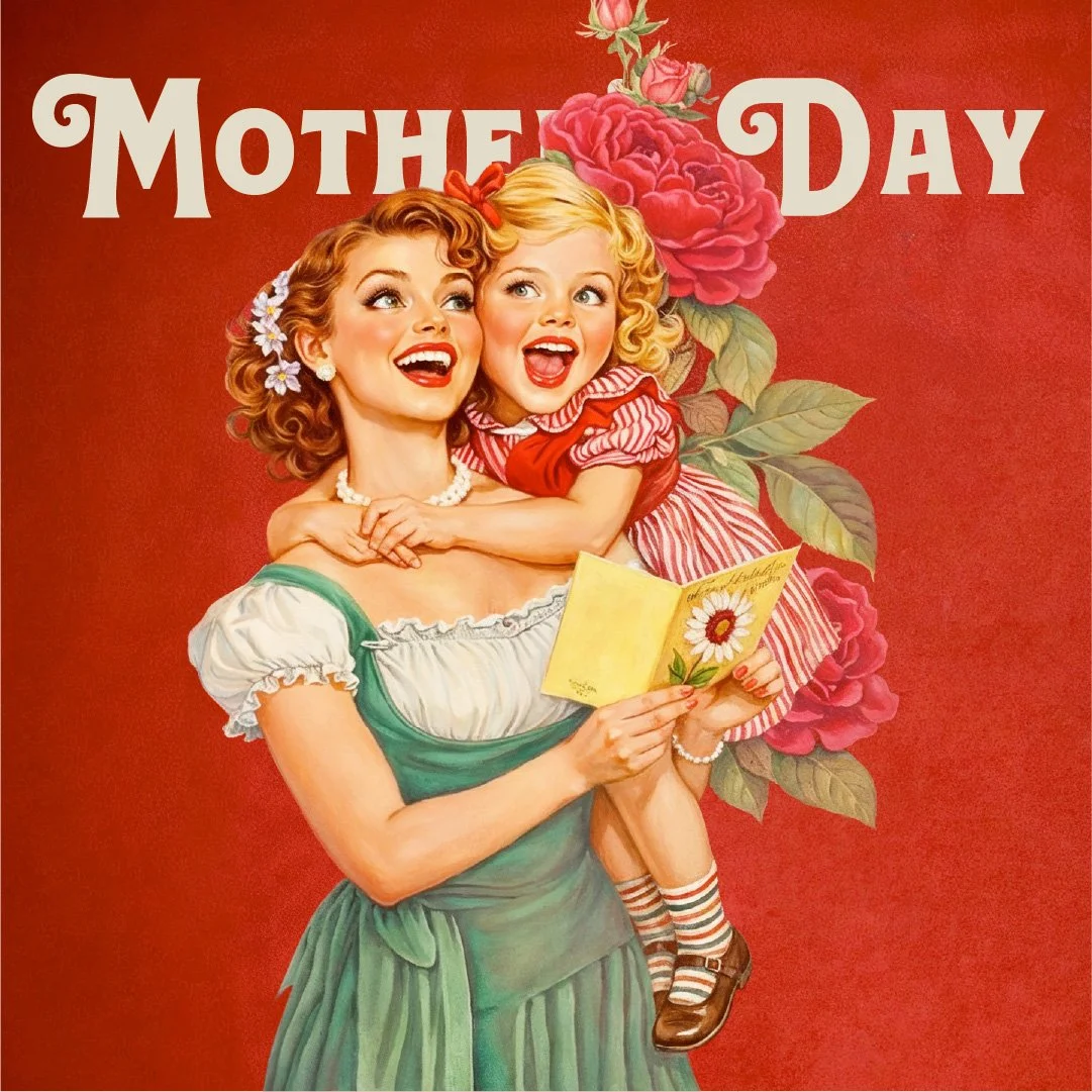 Mother and Daughter embrace reading a mothers day card