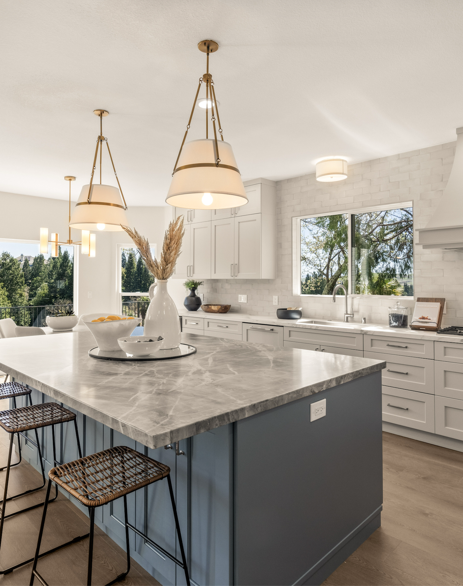 Bright, open kitchen remodel in Blackhawk featuring custom cabinetry, a spacious island, and natural light.