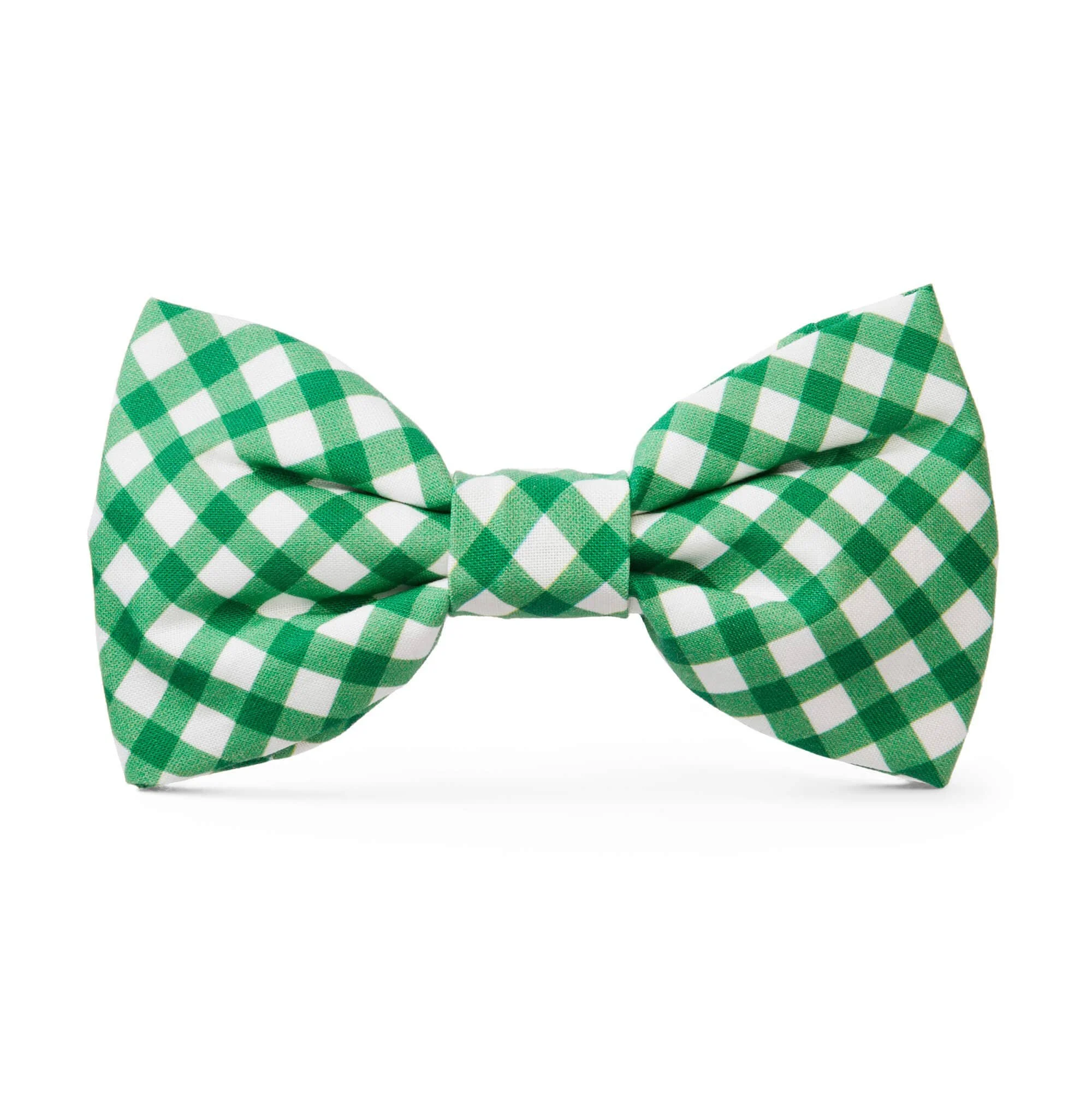 Foggy Dog Green Gingham Bow Tie
