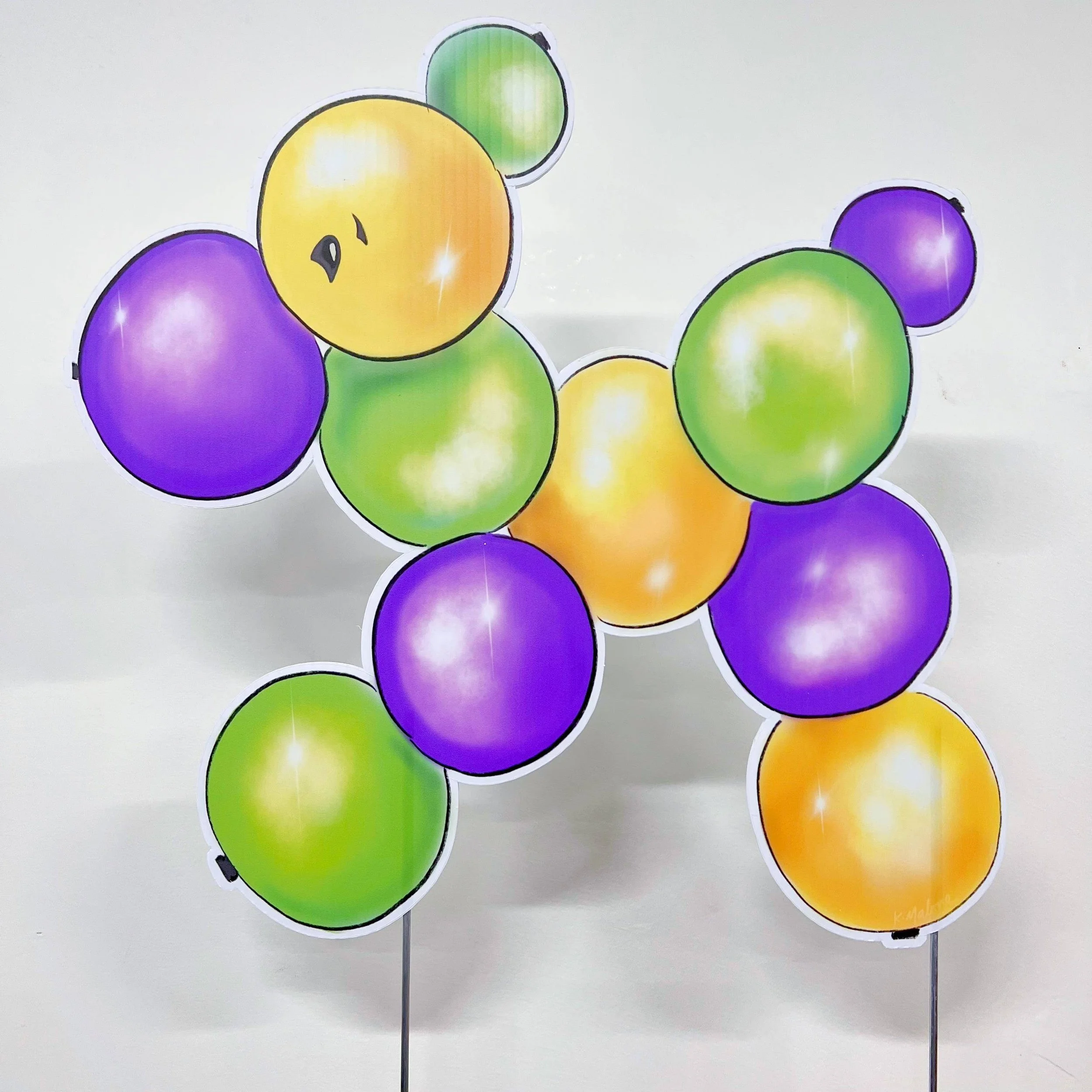 Home Malone Bead Dog Yard Sign