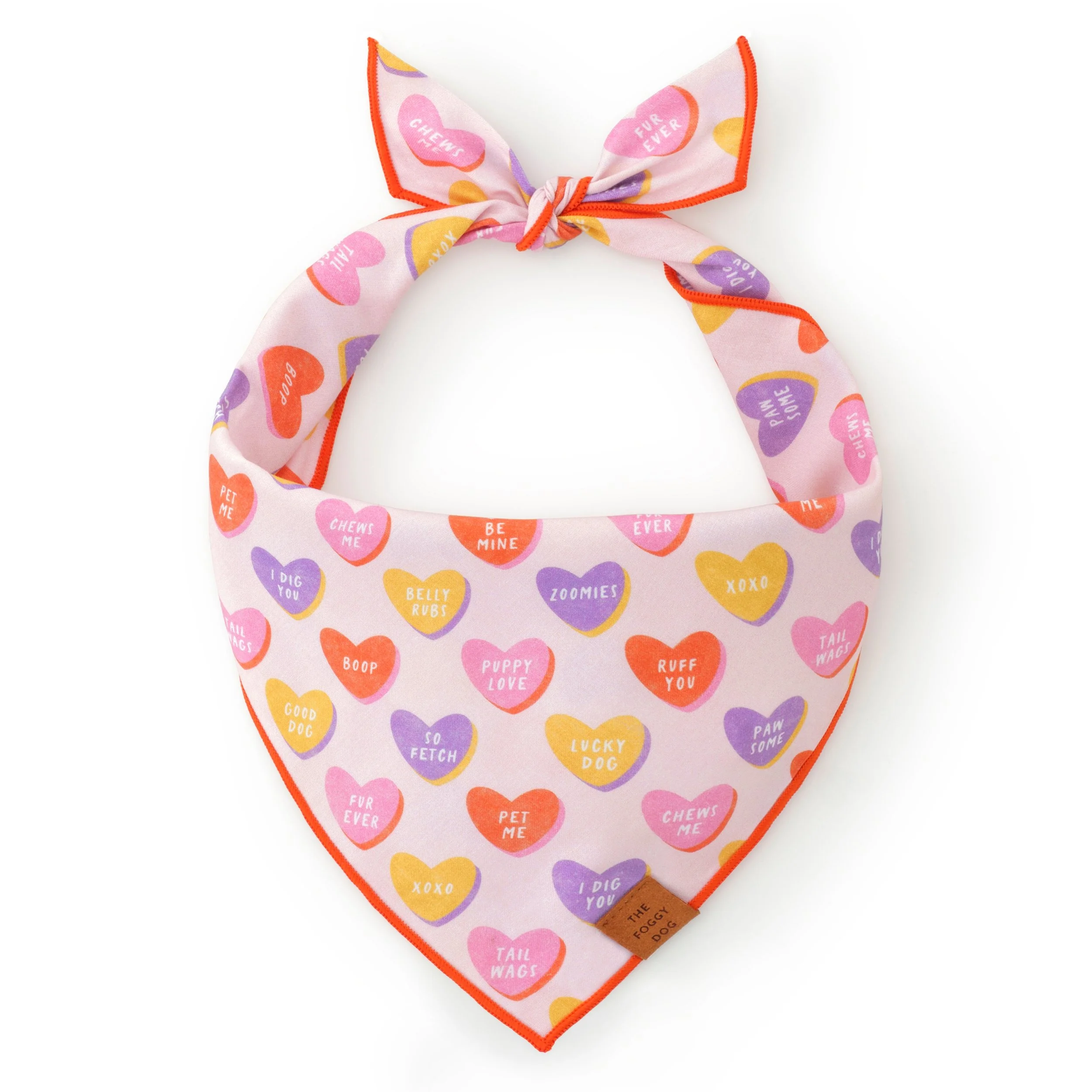 Foggy Dog Candy Hearts Bandana