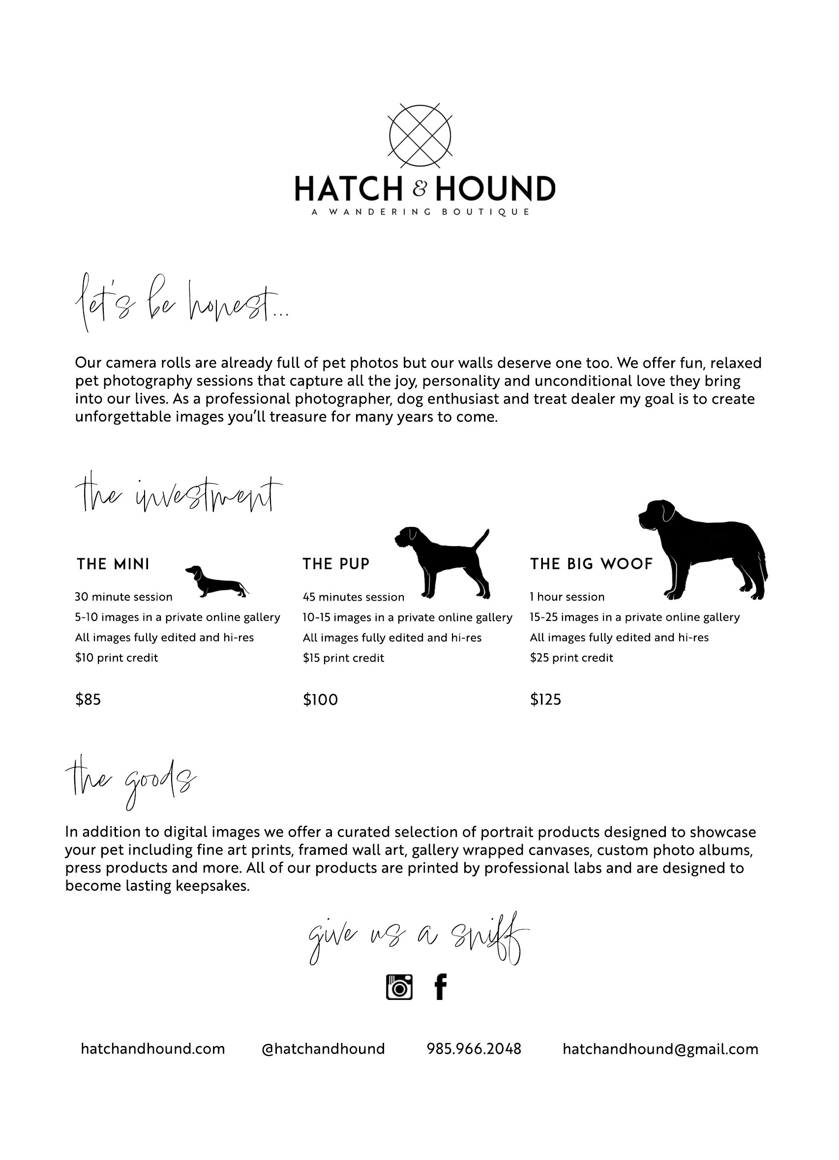 Hatch & Hound Photo Session