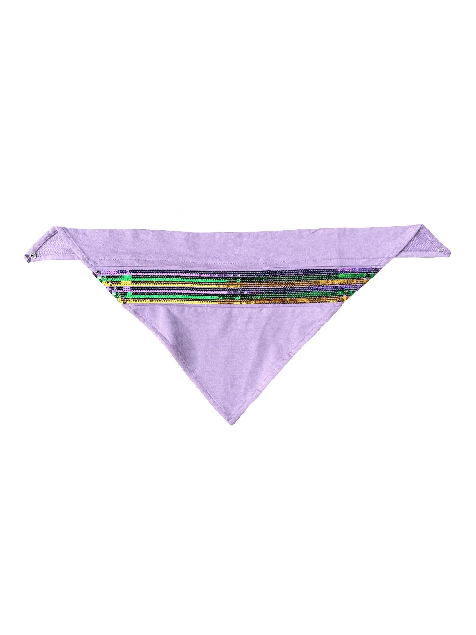 Mardi Gras Lavender Sequin Stripe Pet Scarf