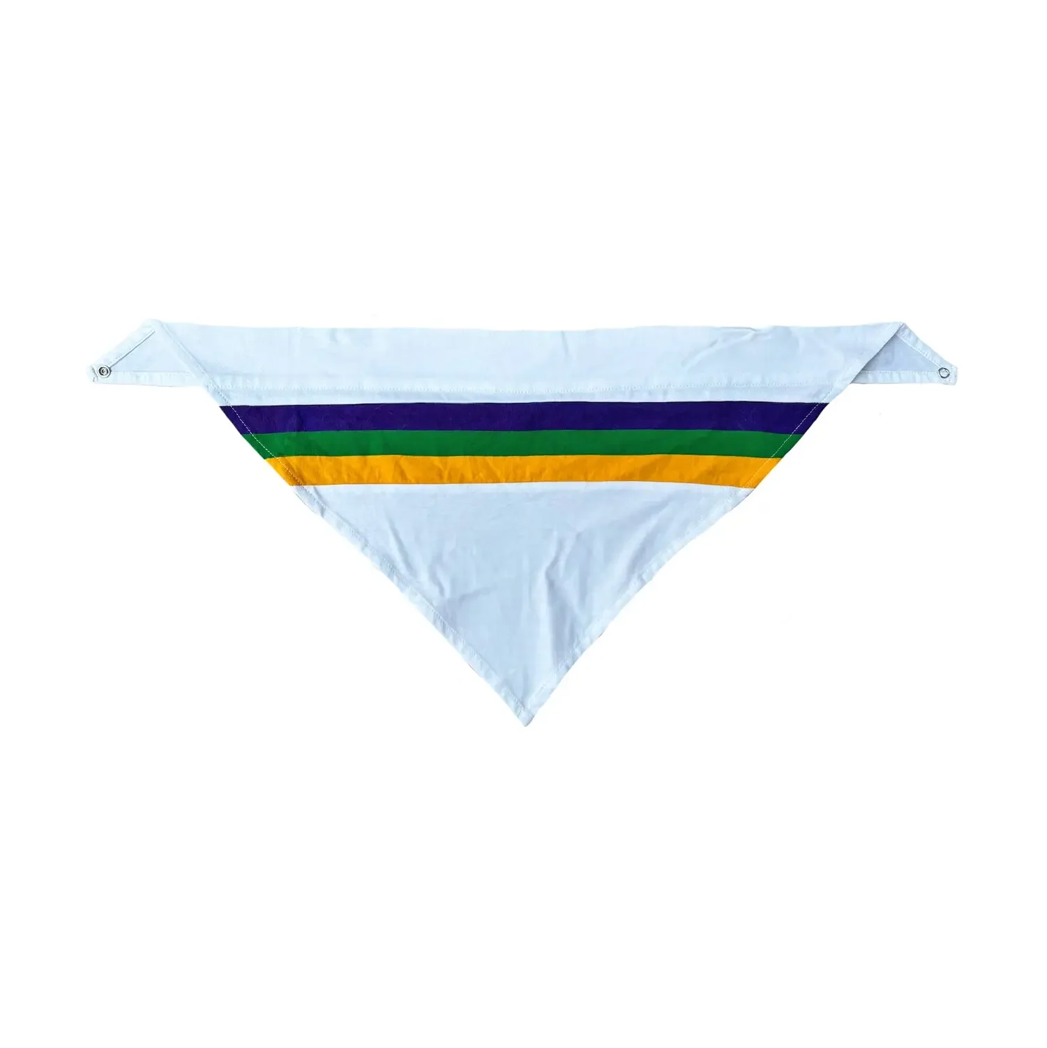 Mardi Gras White Stripe Pet Scarf