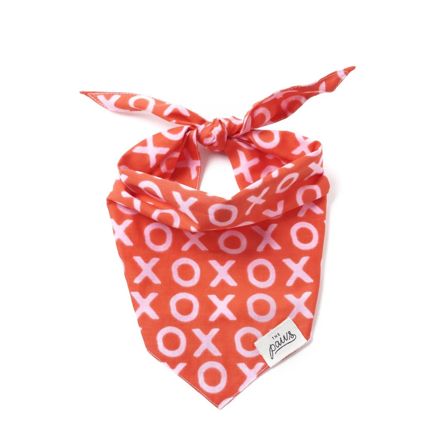 The Paws Red XOXO Dog Bandana
