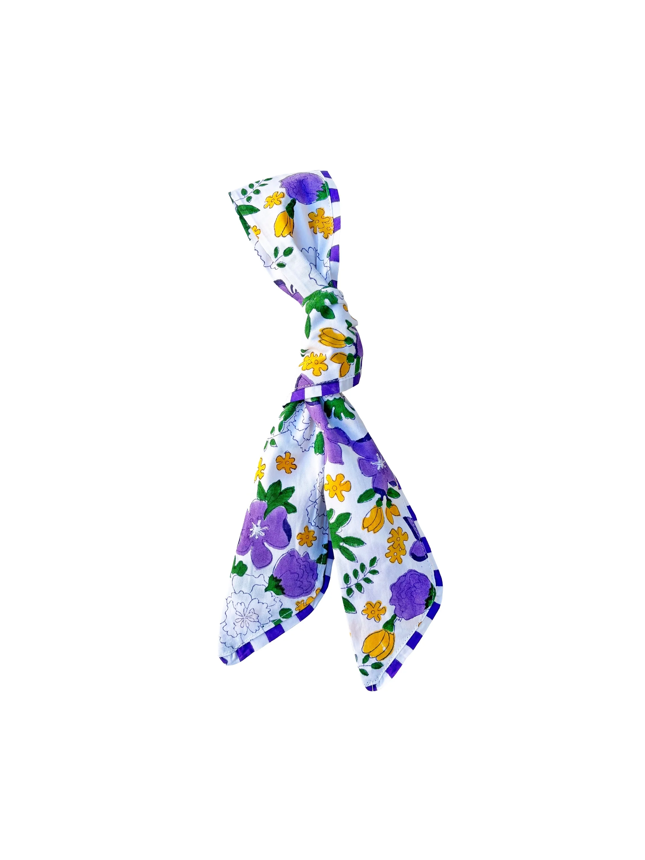 Floral Print Cotton Twilly Scarf