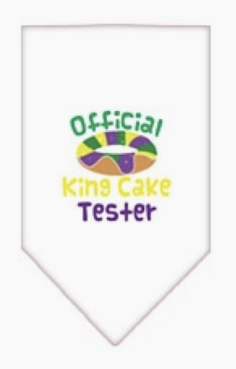 Mardi Gras King Cake Tester Dog Bandana