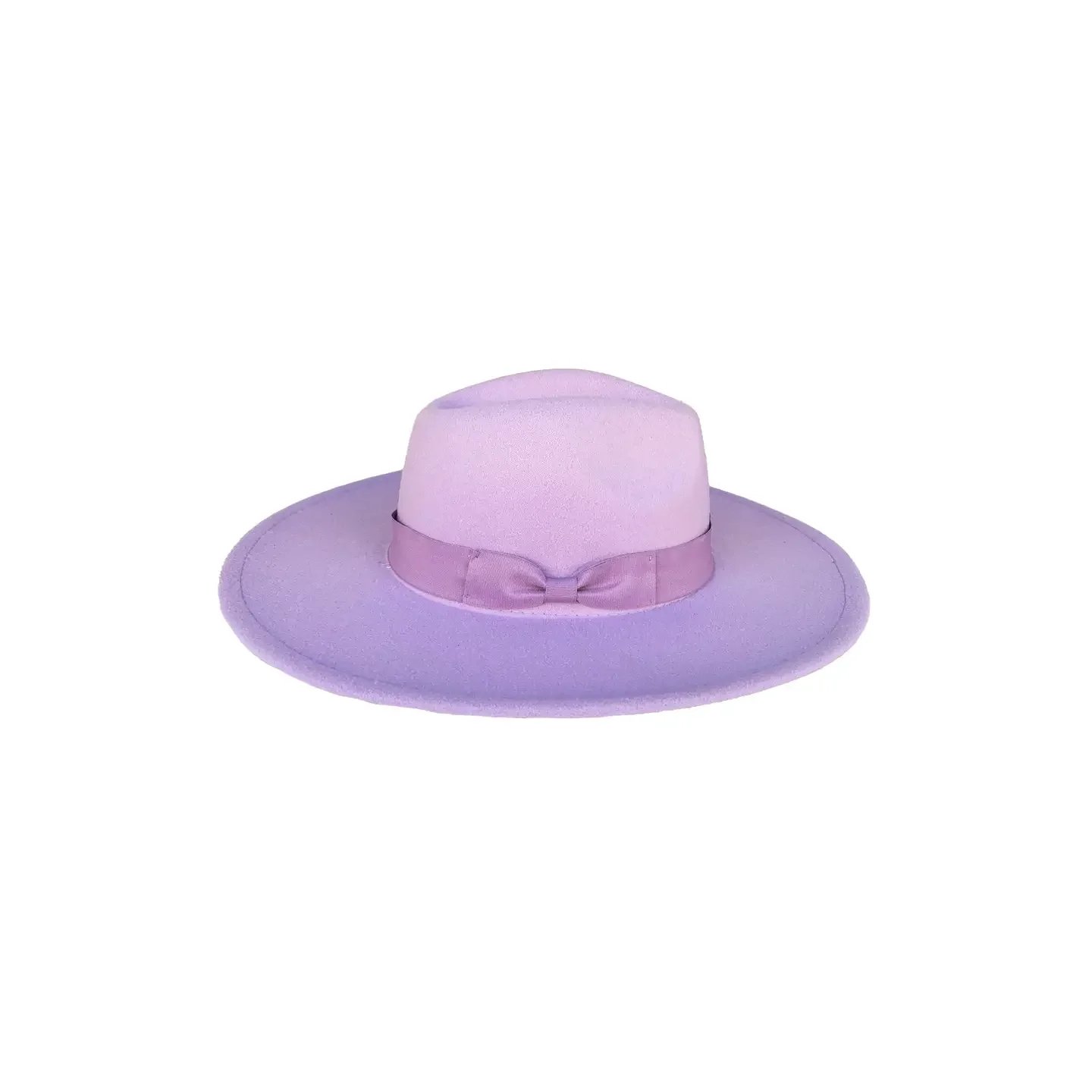 Flat Brim Hat with Band Lavender