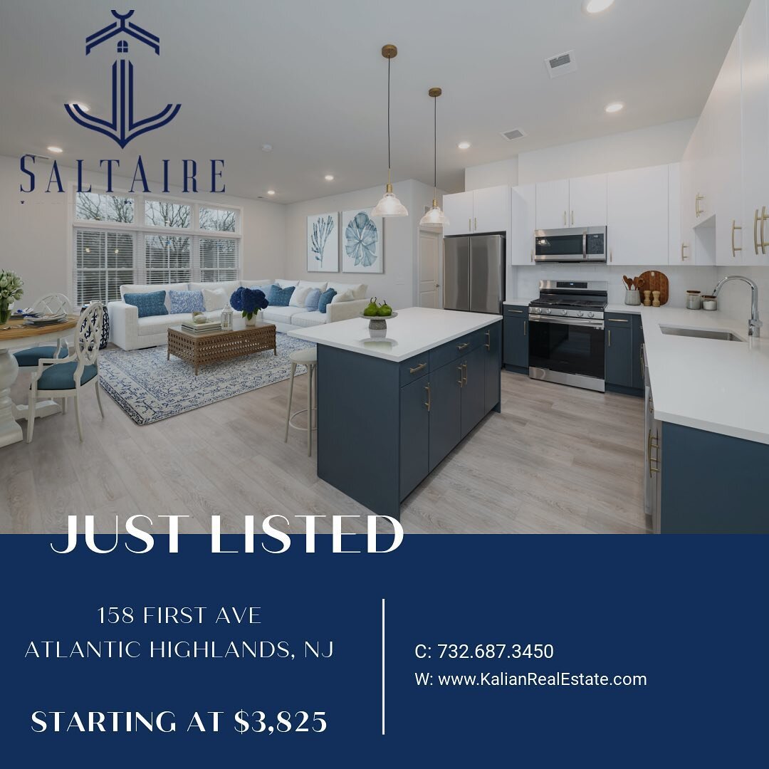 Only two units left in Saltaire! Enjoy all Atlantic Highlands has to offer in this brand new luxury rental! Easy access to Manhattan, fabulous dining, amazing hiking trails, local beaches, and so much more! Schedule a tour today!  #atlantichighlands 