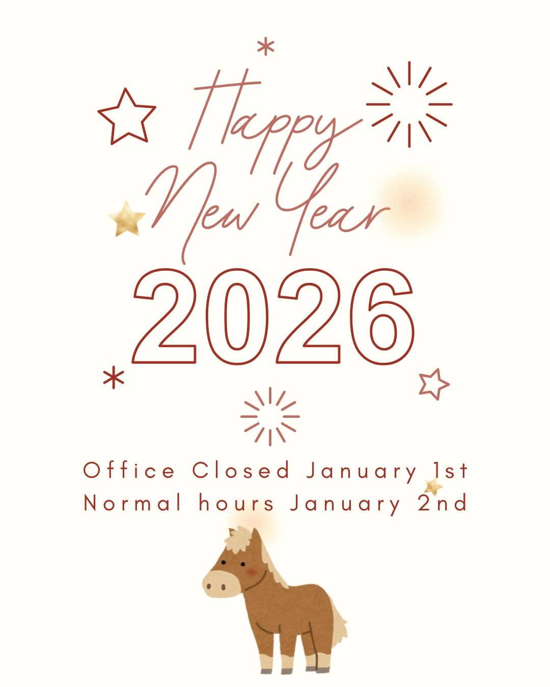 Happy New Year from your Pacific Crest family!  Wishing everyone happy nickers,  no lost-in-the-pasture shoes, and soul healing horse time in 2026!