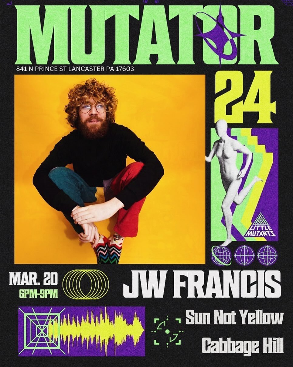 🚨Show Alert 🚨 #marchmadness on a #weirdwednesday we opening for @jw__francis with @sunnotyellow Grateful to be on the bill come on out and see all of these talented artists hit the stage at @little.mutants