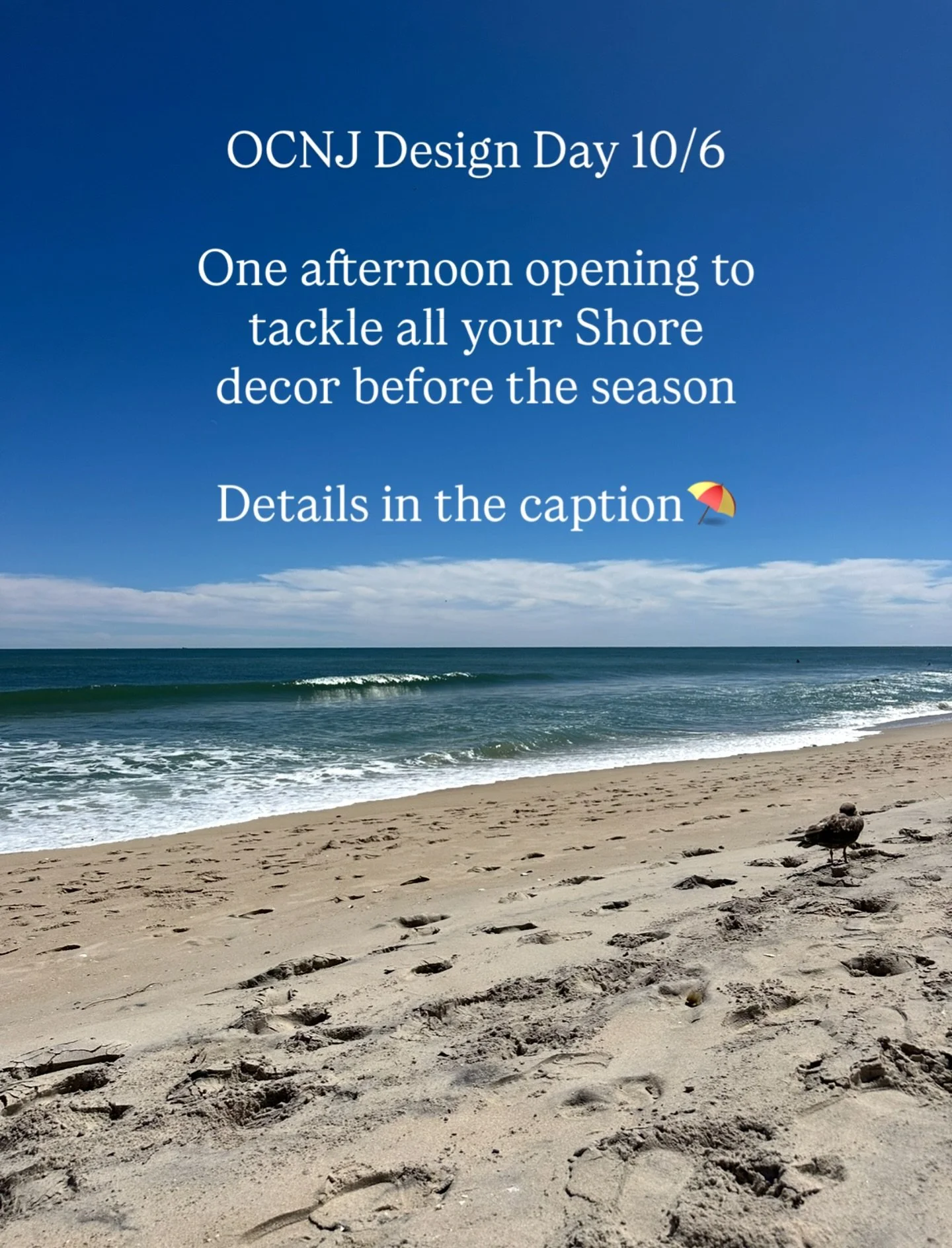 Ocean City, NJ friends &mdash; I&rsquo;ll be in town on Monday, 10/6 and have one consultation spot open in the afternoon. I&rsquo;m already booked in the morning, so if you&rsquo;ve been side-eyeing that outdated sofa or wincing at your paint color,