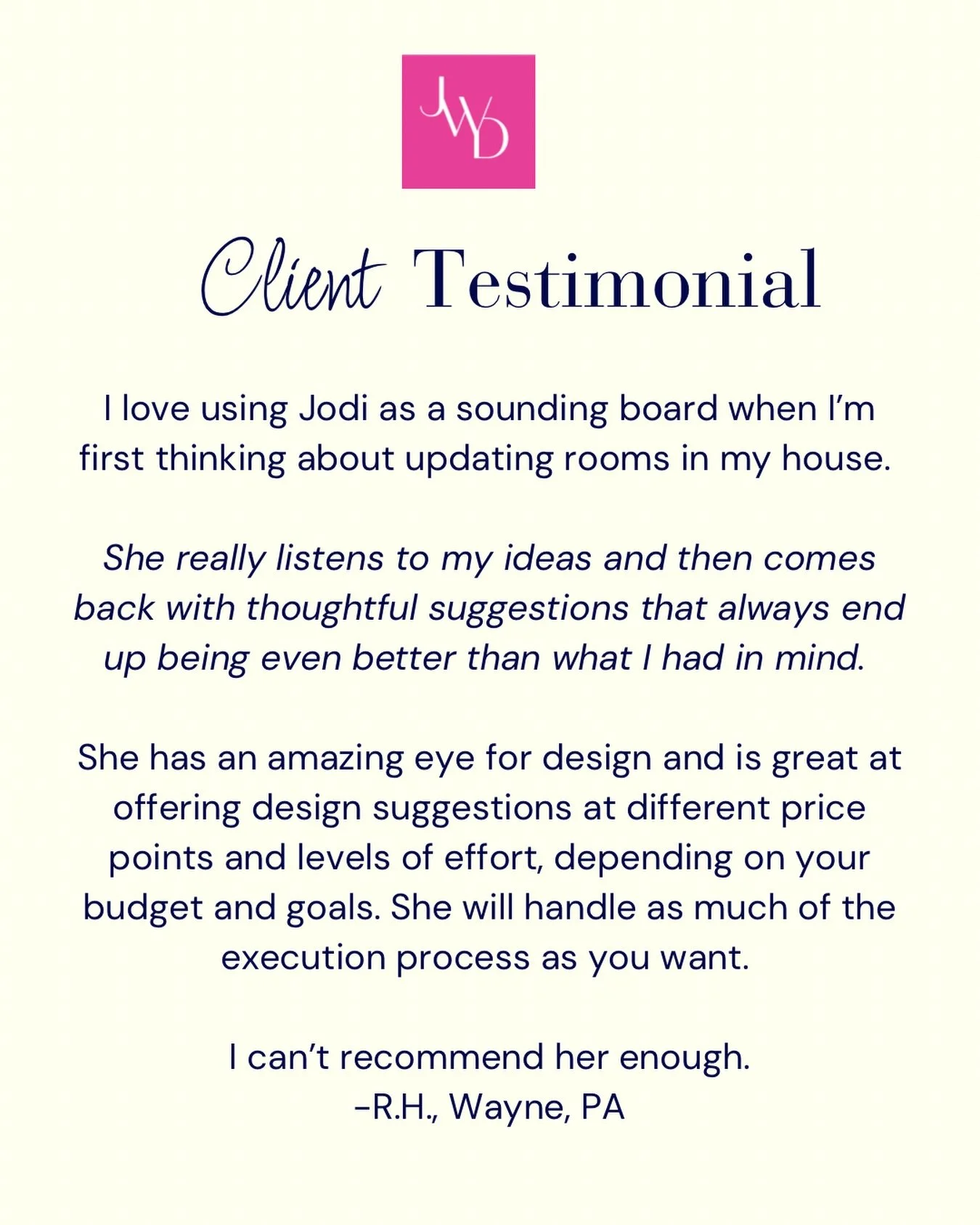 Apparently, January was not for &ldquo;easing back in.&rdquo; Since reopening on the 5th, you guys have me on a full out sprint but I&rsquo;m totally here for it:

7 onsite consultations (one on LBI), 5 discovery calls, 2 virtual consults and 3 clien