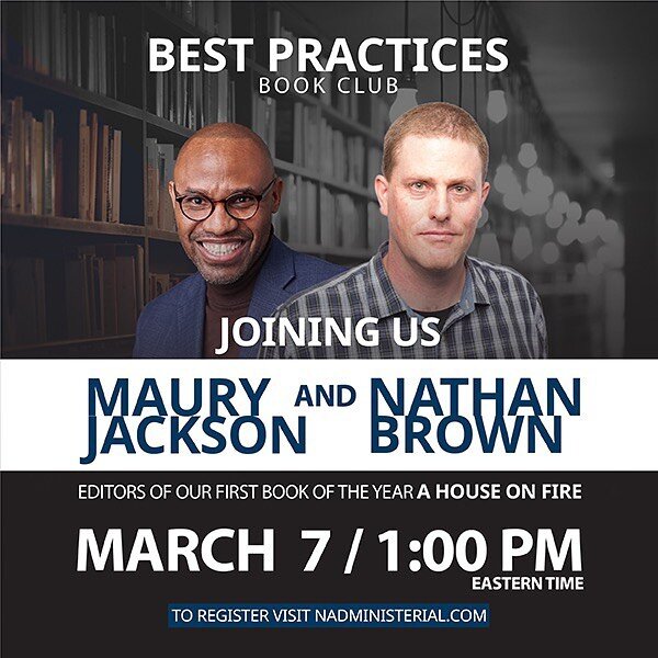 Best Practices Book Club is today! We'll look at the book 'A House on Fire: How Adventist Faith Responds to Race and Racism.' You won't want to miss it! 

Register for this FREE zoom webinar at the link in the bio.

#nadpastors #nadbookclub