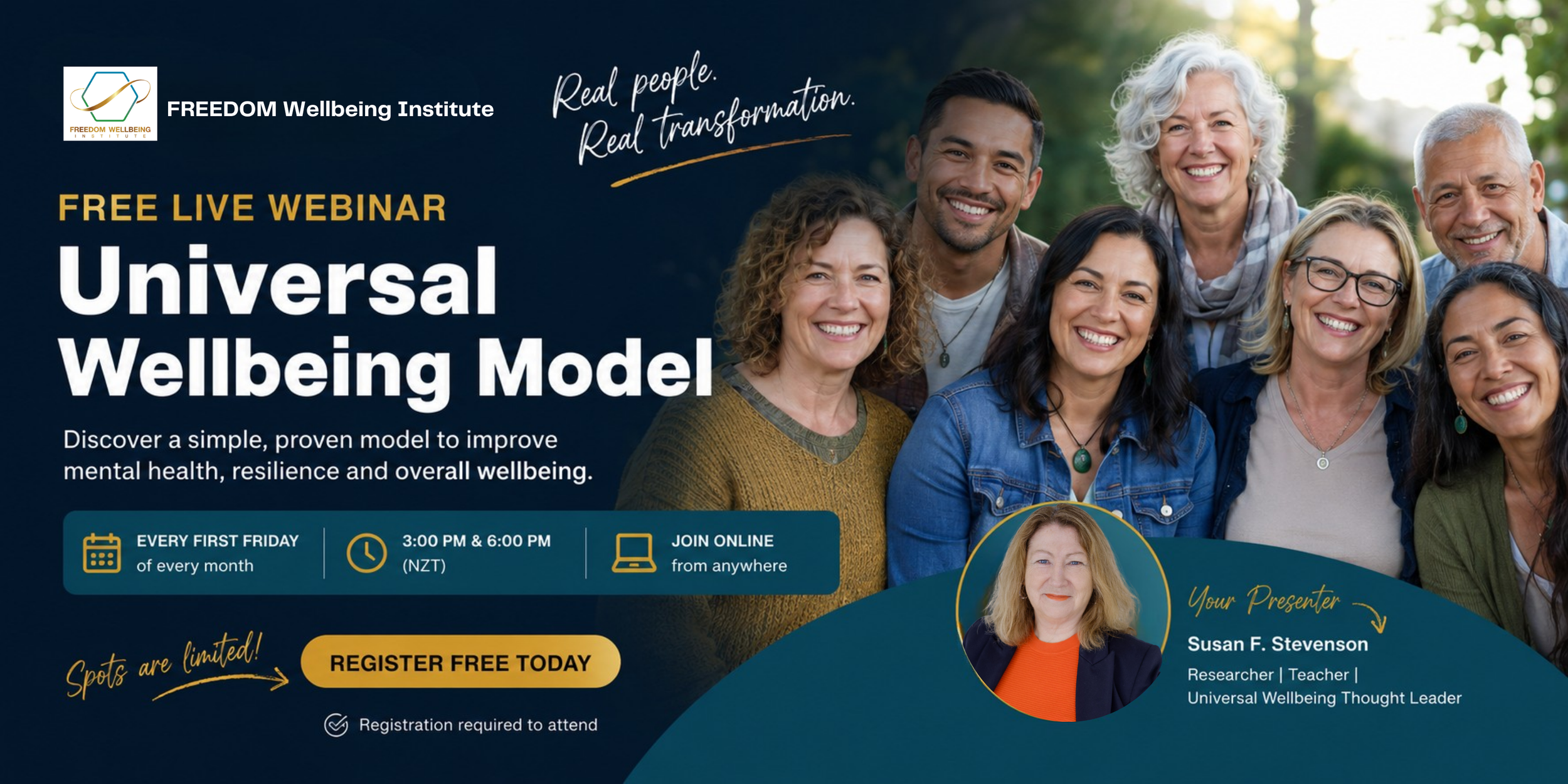 FREE Universal Wellbeing Model (UWM) Webinar — 10 JULY 2026 | 6:00 – 6:30 PM (NZT) 