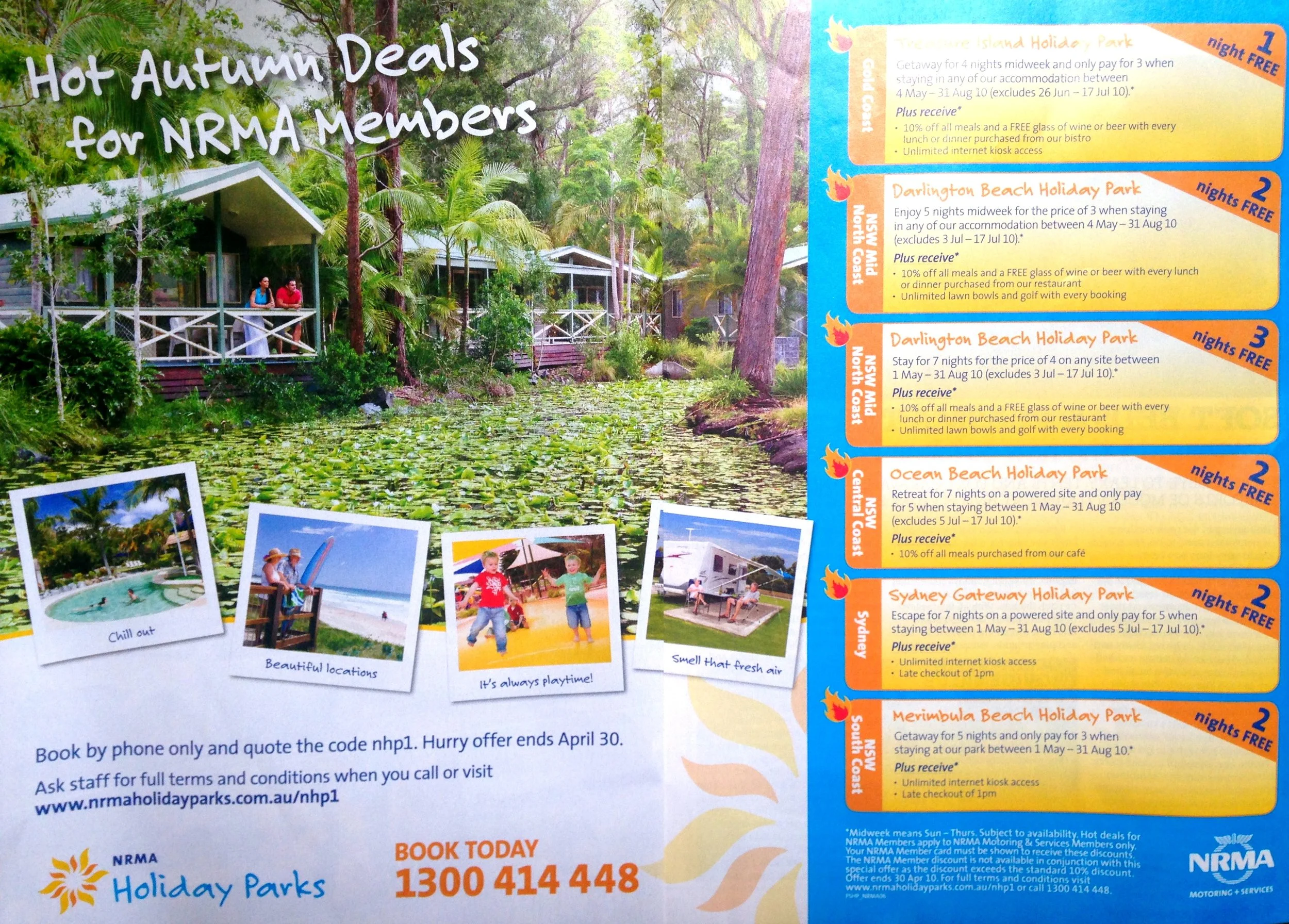NRMA "Hot Autumn Deals for Members"