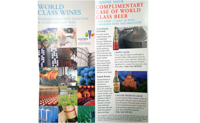 Foster’s Beverage Portfolio "World Class Wines"