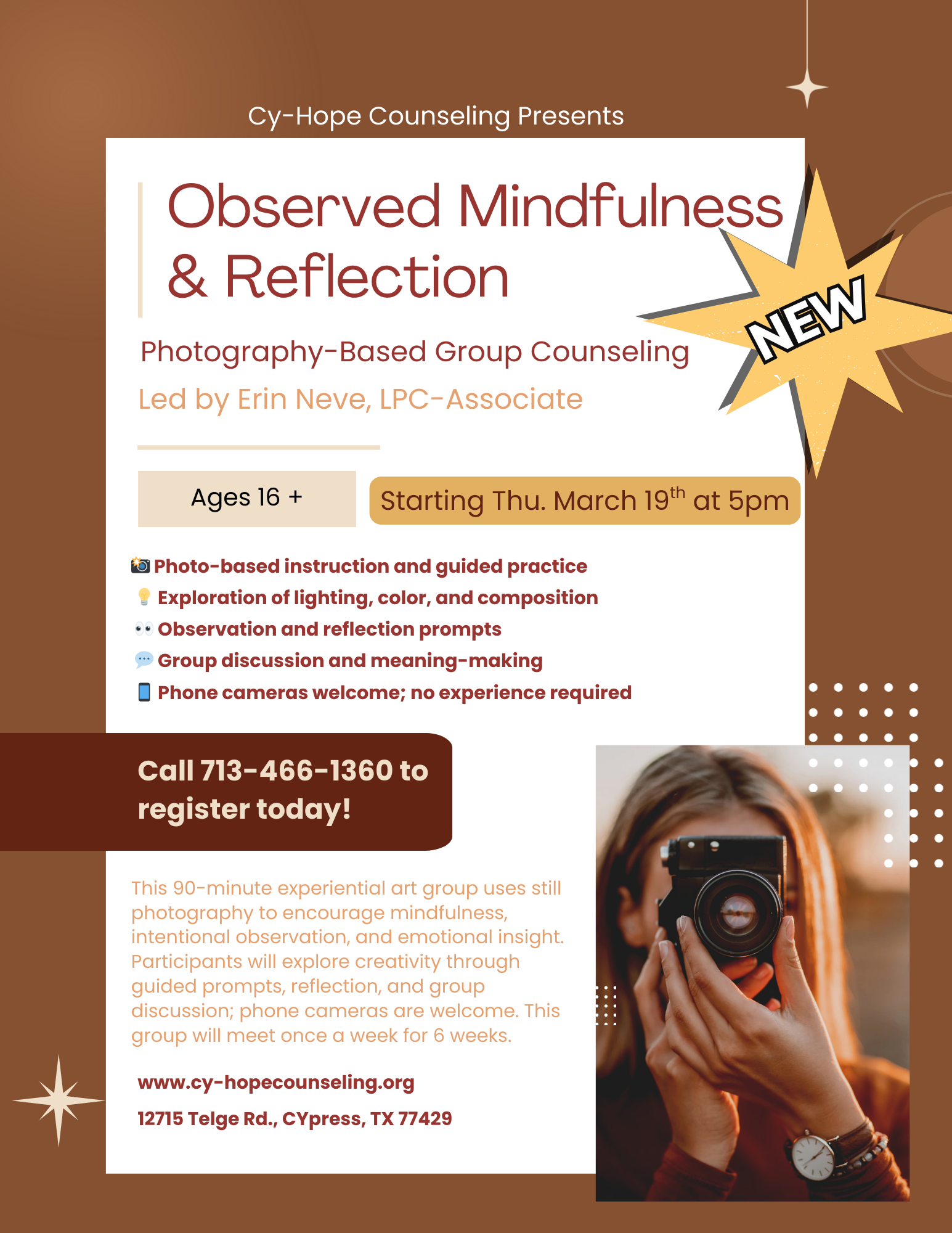 Photography Group: Observed Mindfulness & Reflection