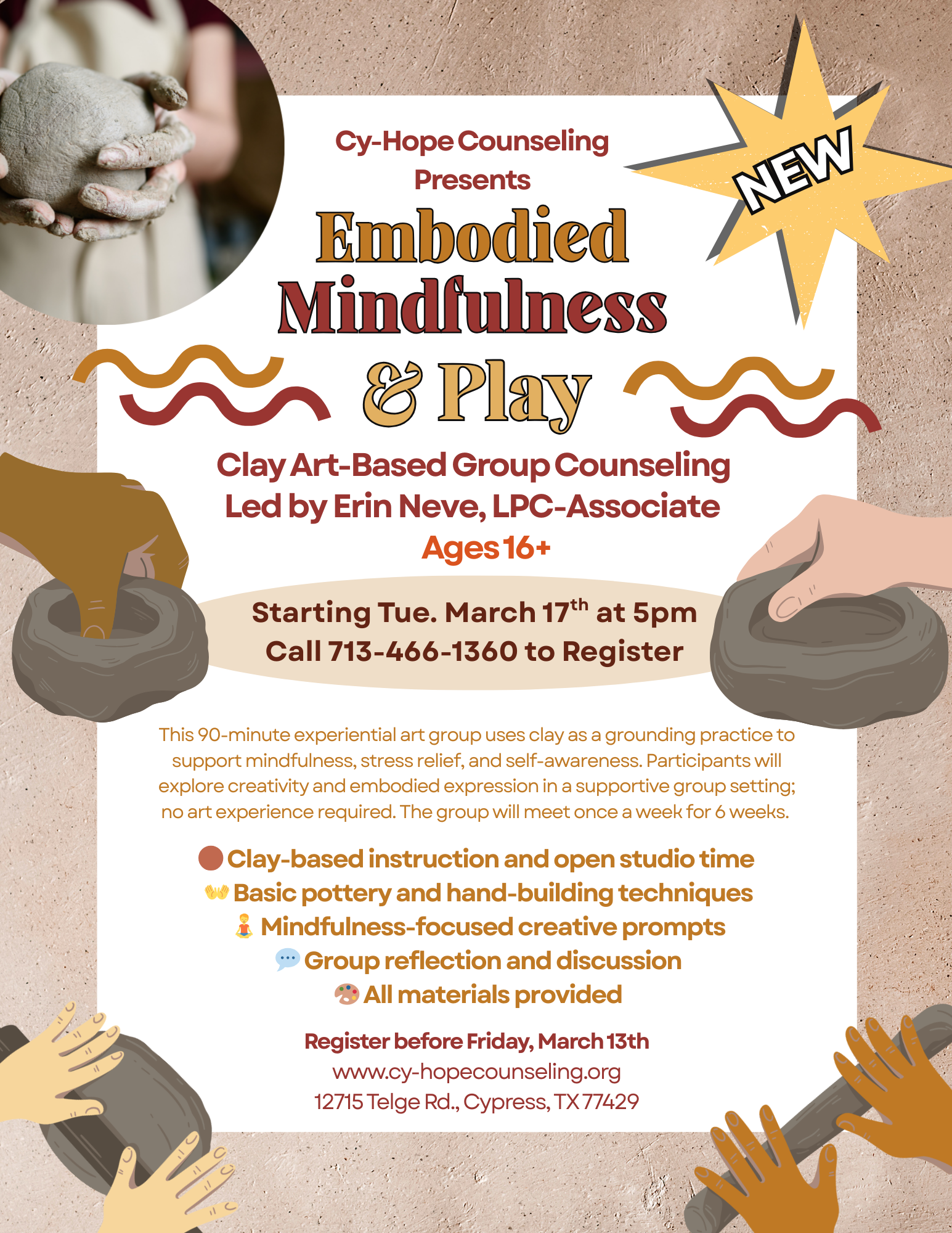 Clay Group: Embodied Mindfulness & Play