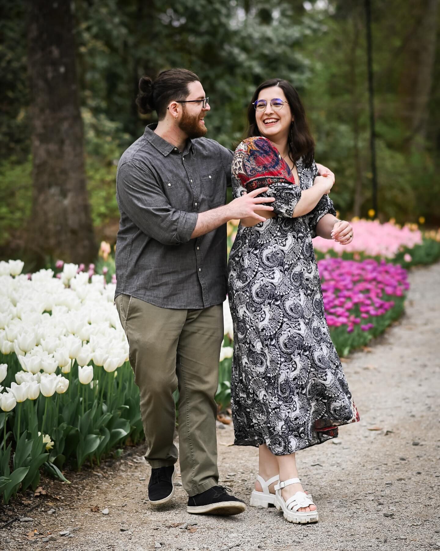 Congrats to Kat &amp; Drew on your engagement! Loved strolling through the gardens with you this weekend.