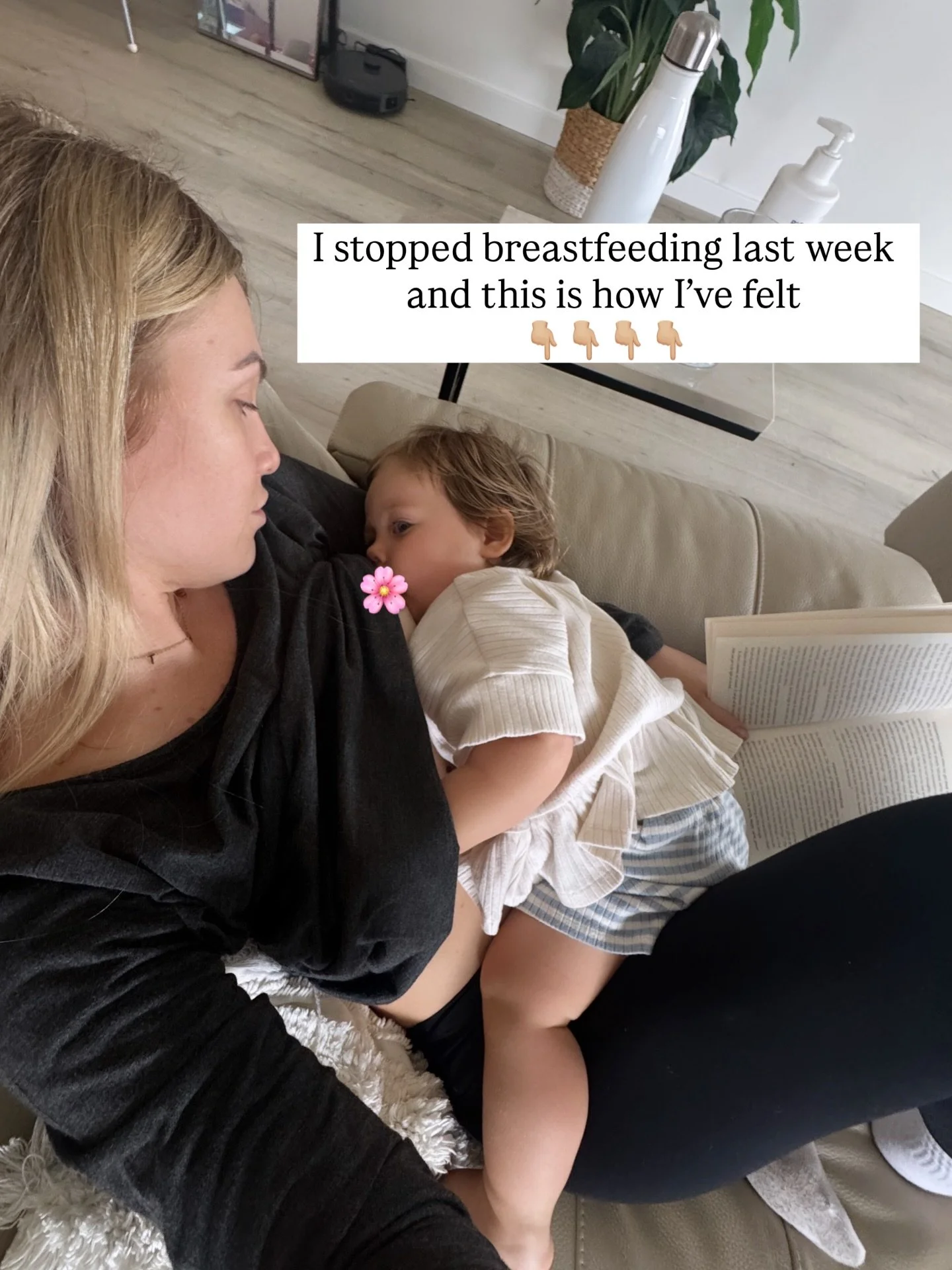After 14.5 months, I started to feel like I was ready to stop.

I have LOVED our breastfeeding journey. I&rsquo;m so deeply grateful my body carried me and my baby girl this far. It&rsquo;s been such a special, quiet, sacred connection between us.

B