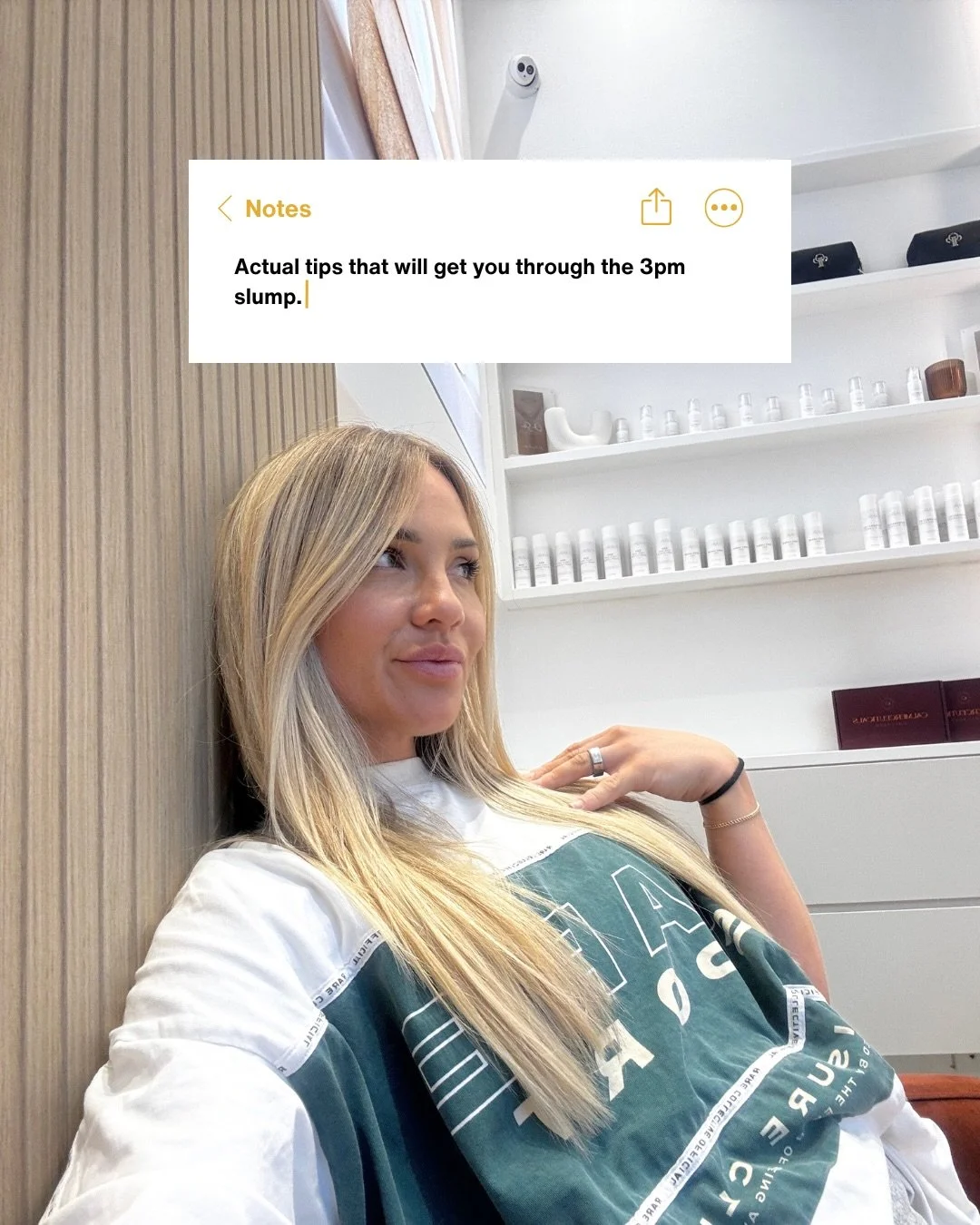 Being an ex corporate girly, I was no stranger to the 3pm slump.

The sitting at your desk in the artificial light, eyes straining from the computer and slouched over staring at the time thinking why is this going so slow, why can&rsquo;t I focus&hel