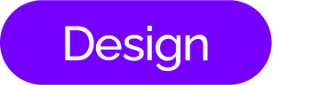Purple oval button with the word 'Design' in white text