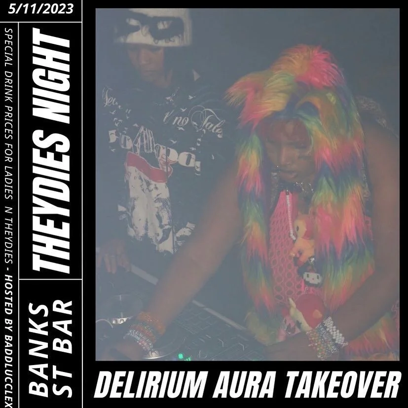 Delirium aura takeover @ banks this Thursday for theydies night!!! Make sure to catch us there !!!!! 
Don&rsquo;t wanna miss out on $2 drinks