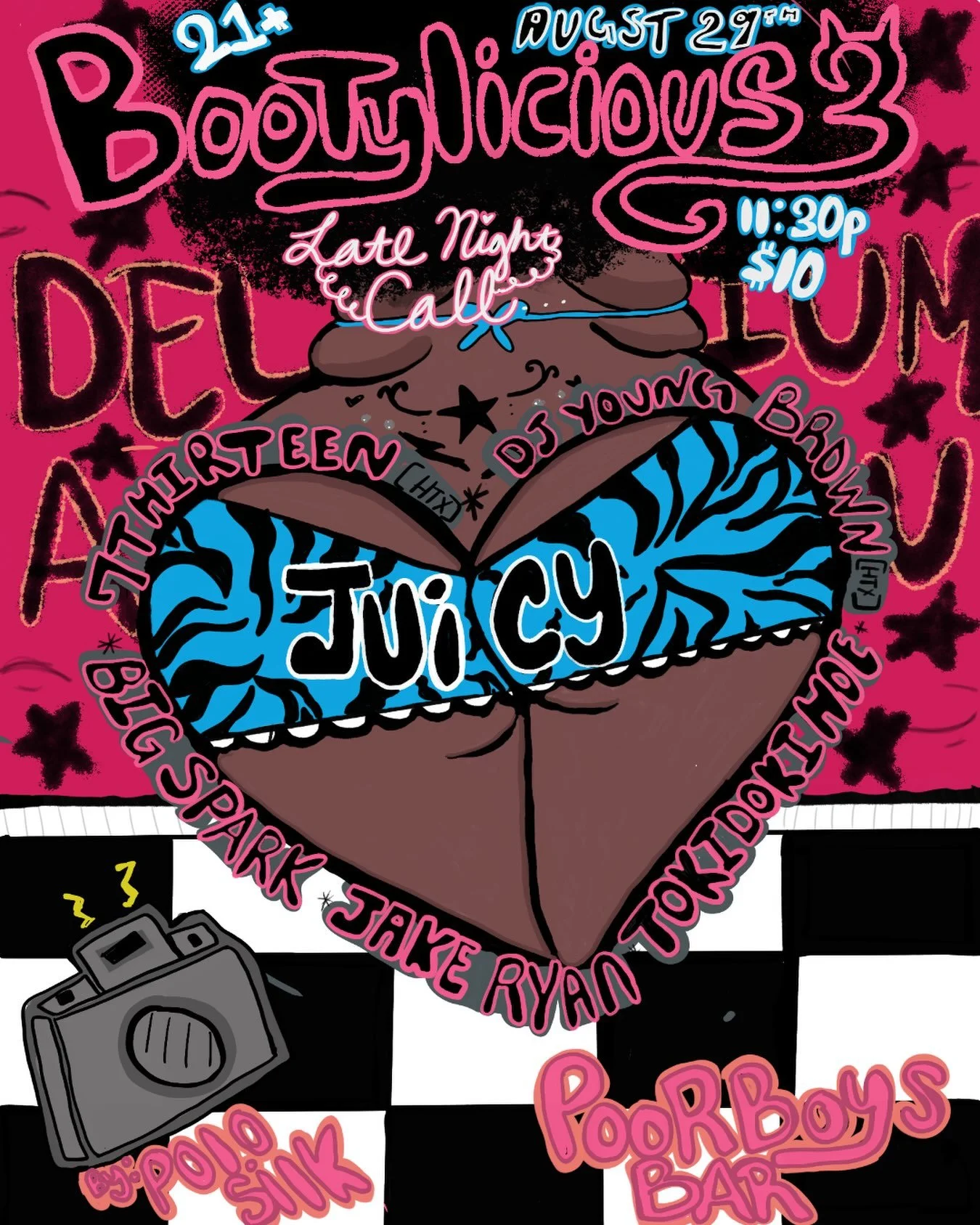 The time has come again for our next installment of bootylicious&hellip; this time we are back at our original stomping grounds @poorboys.bar for a extra special 21+ version BOOTYLICIOUS 3: LATE NITE CALL 

Our 2 featured artist this month are coming