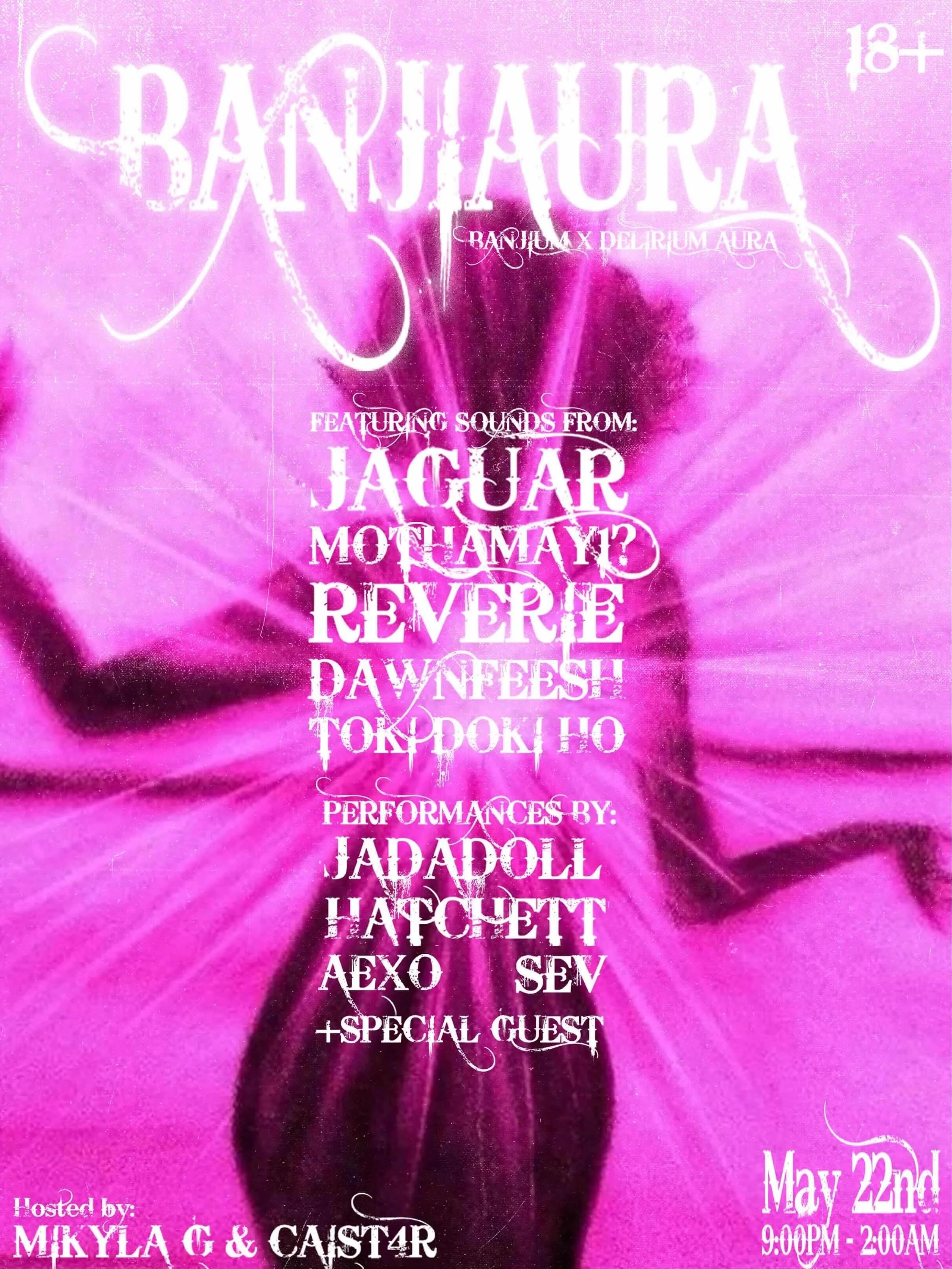 What happens when New Orleans + Atlanta collide?
BANJI AURA : KAMP VS KUNT 

Featuring delirium auras own @7eremony + @toki.doki.hoe w/ Atlanta finest @jagu444r @zaiiamit @dawnfeesh 

Featuring live performances 
Hosted by @caist4r + friends 
18+ 
9p