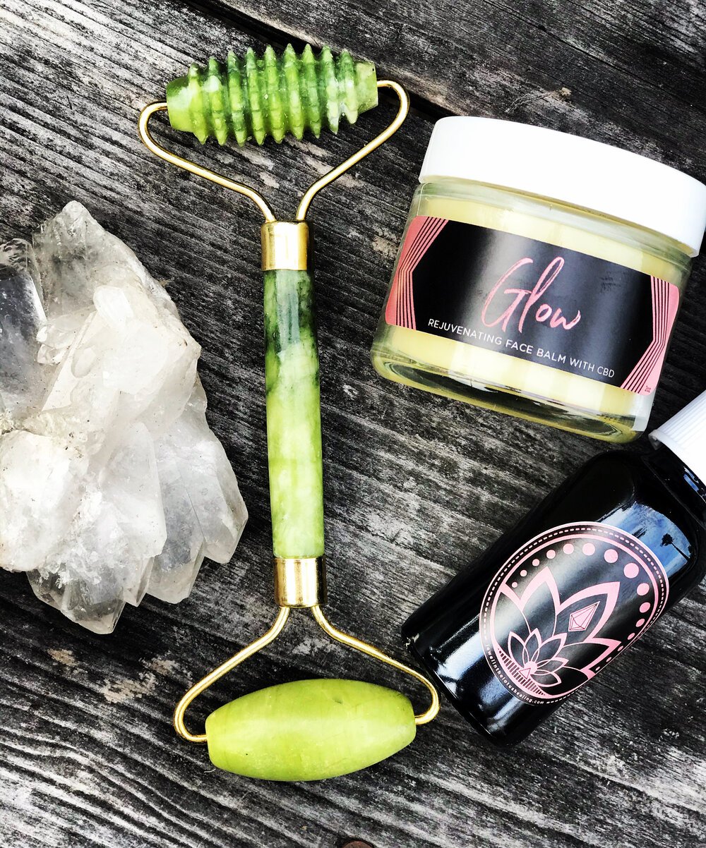 Studded Jade Roller • Anti-Aging