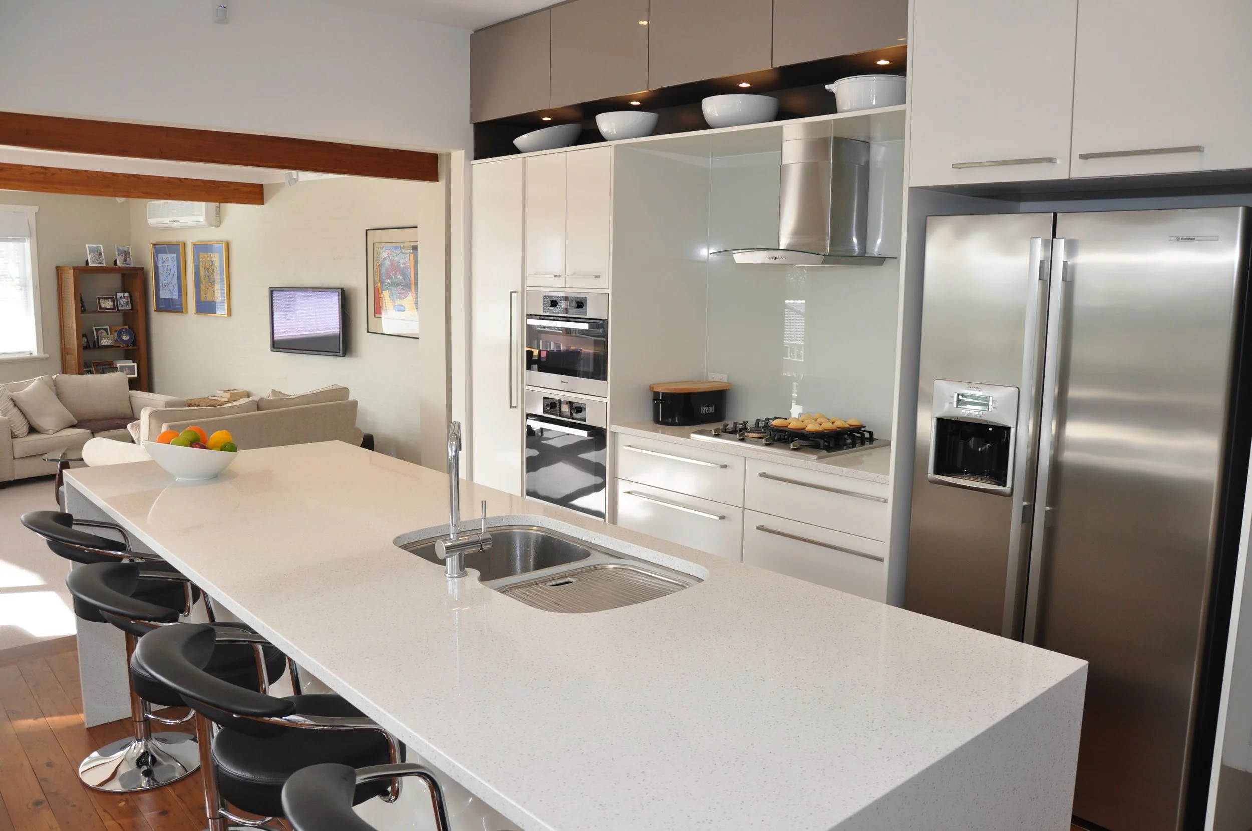 Versatile Modern Living Kitchen — Johnston Kitchens