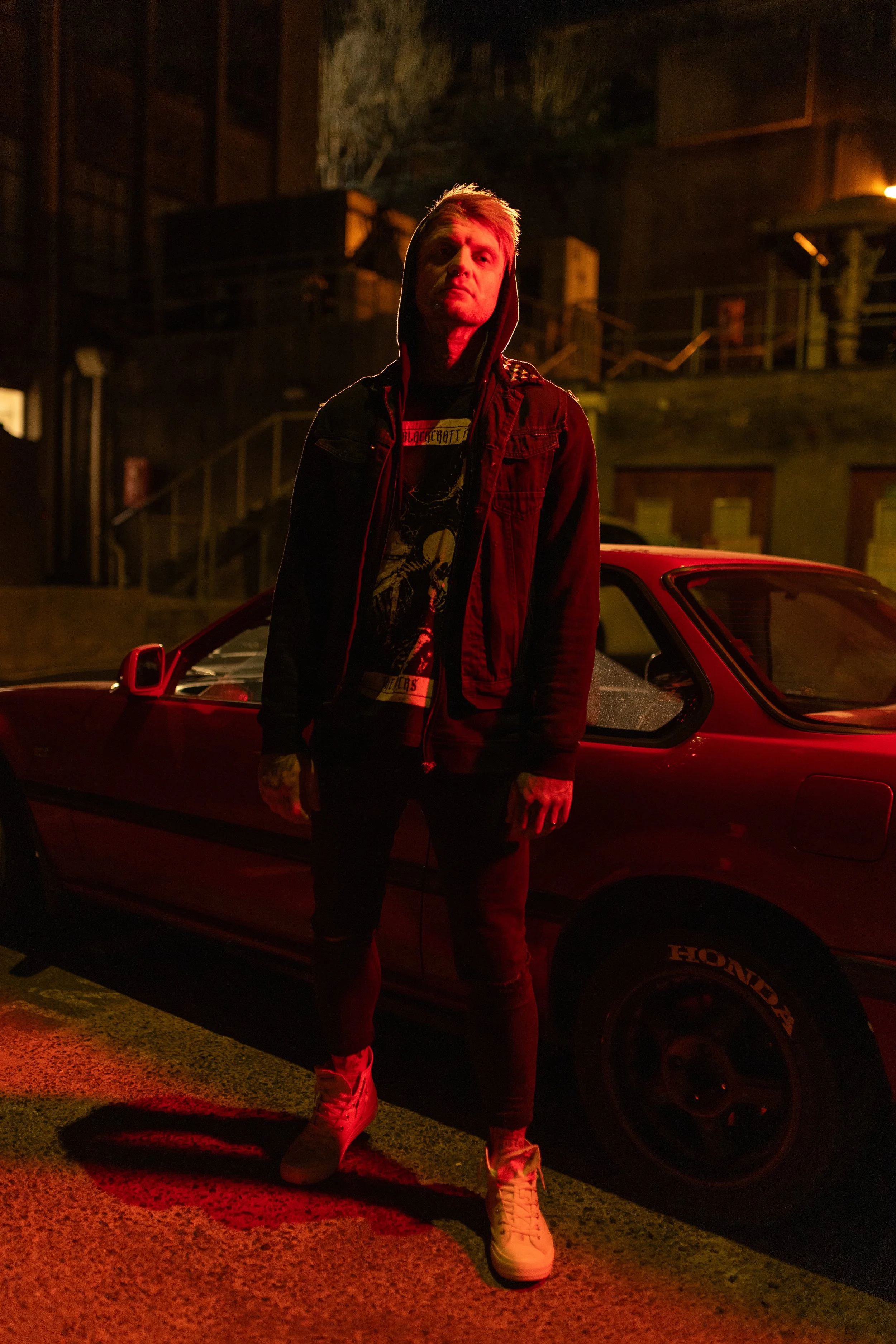 Cinematic portrait of male model with a Honda Prelude for Wredekloof in Cape Town, South Africa by photographer Vanartist