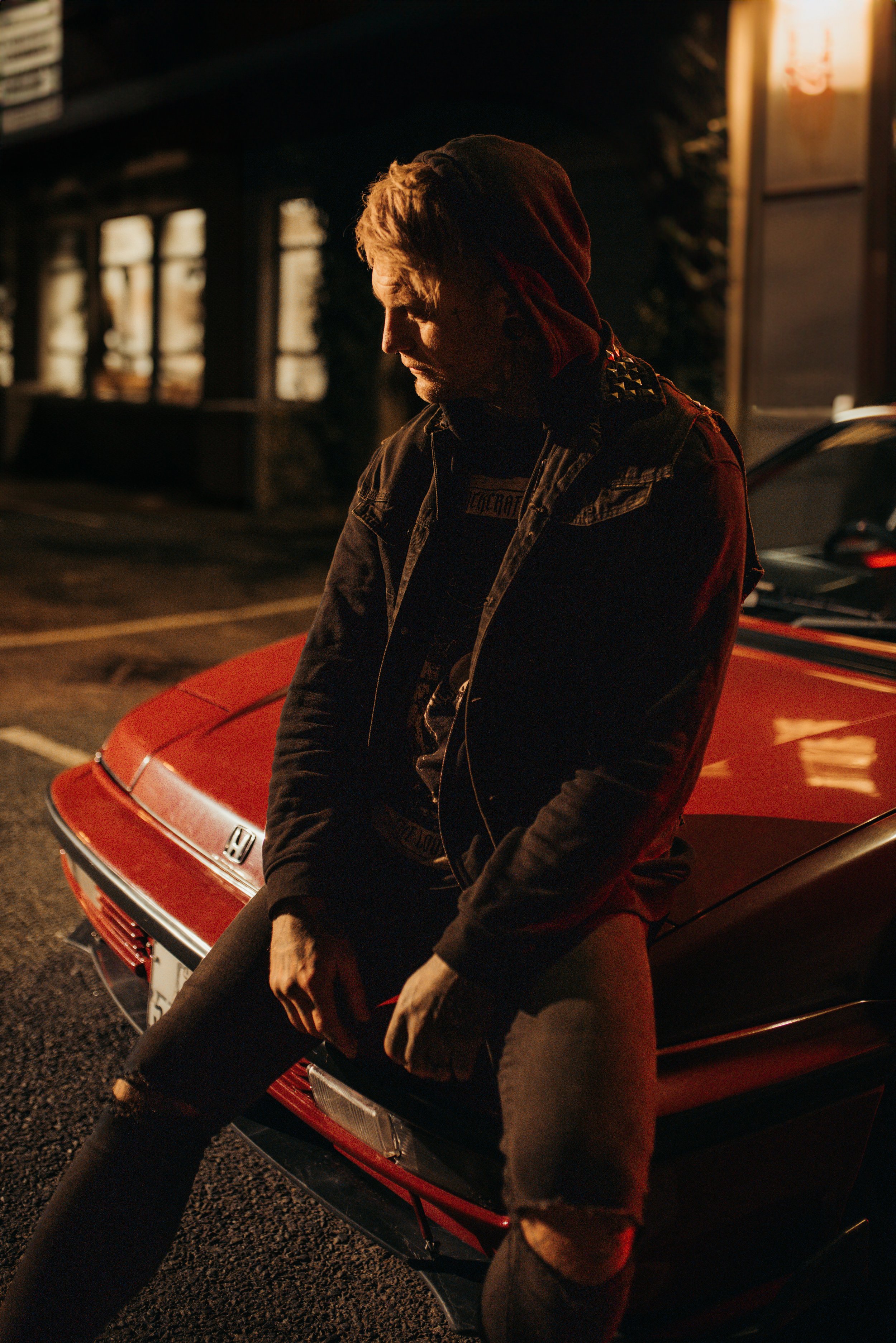 Cinematic portrait of male model with a Honda Prelude for Wredekloof in Cape Town, South Africa by photographer Vanartist