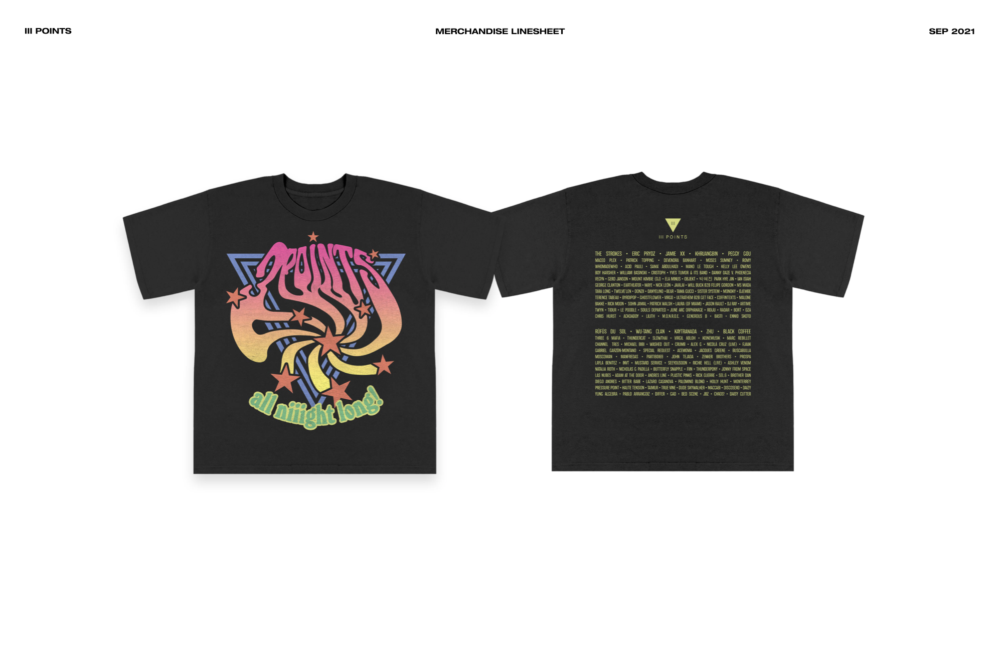 3 POINTS MUSIC FESTIVAL MERCH DESIGN