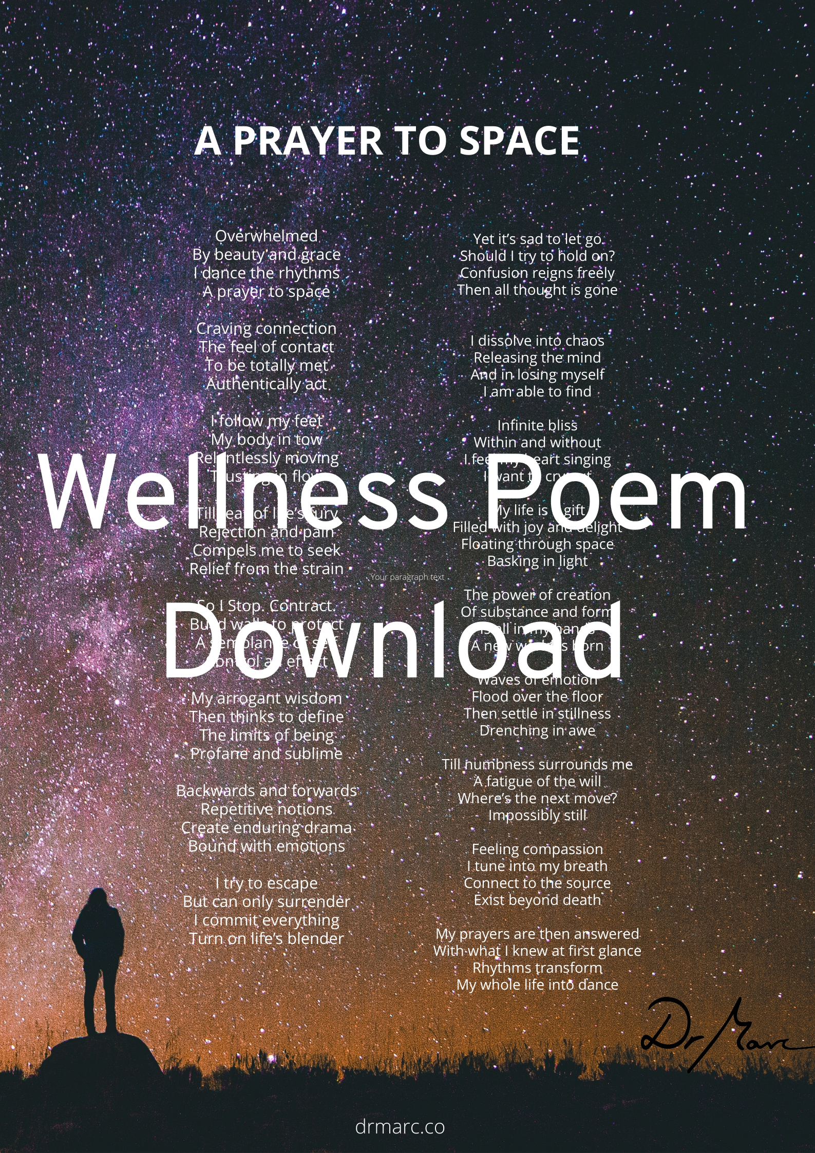 The Antidote To Fear Poem Poster Download — Dr Marc