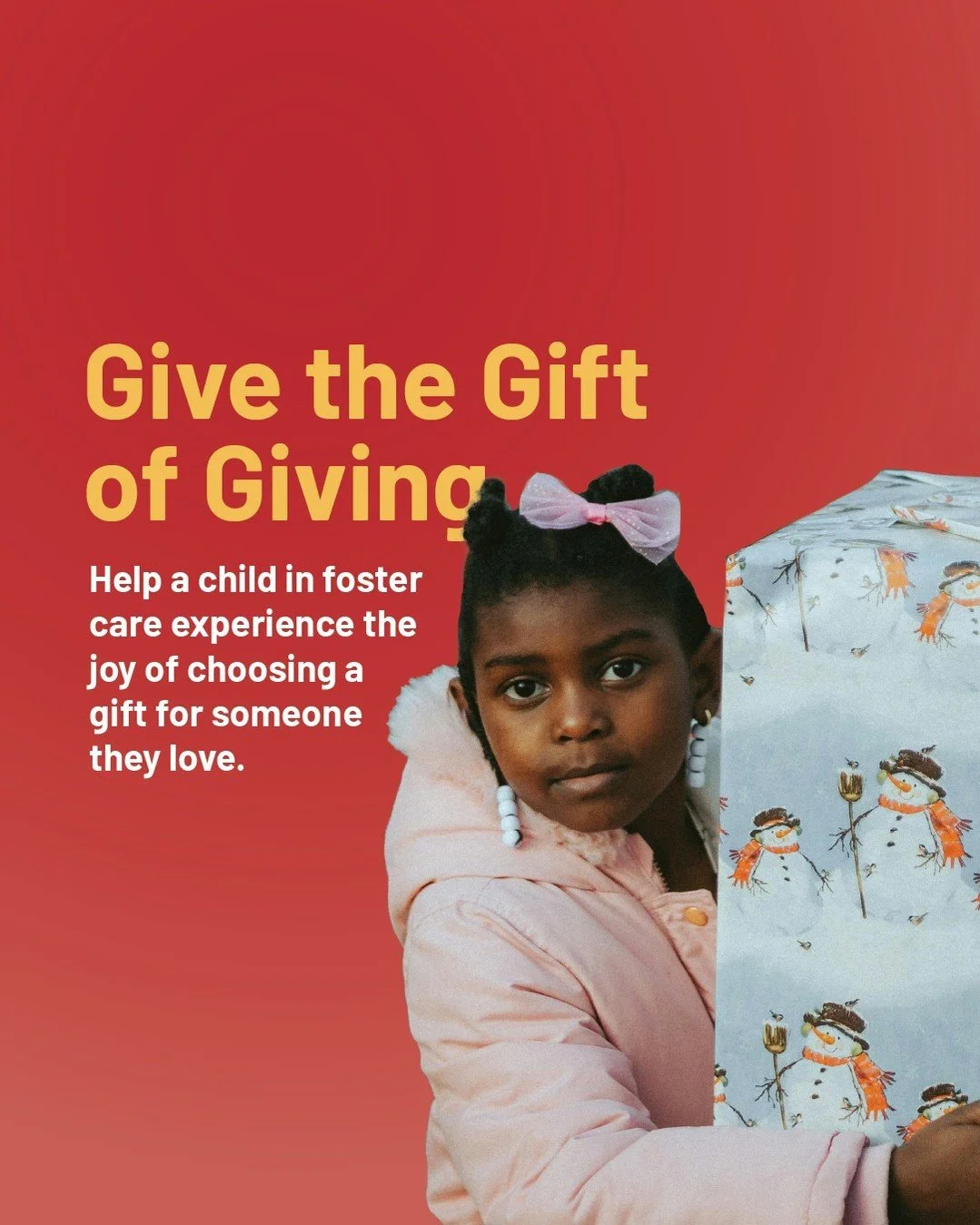 This Christmas, give the gift of giving back. 🎁

At our annual Christmas Store, over 500 children impacted by foster care get to &ldquo;shop&rdquo; for someone they love&mdash;a rare opportunity for them to experience dignity, choice, and generosity