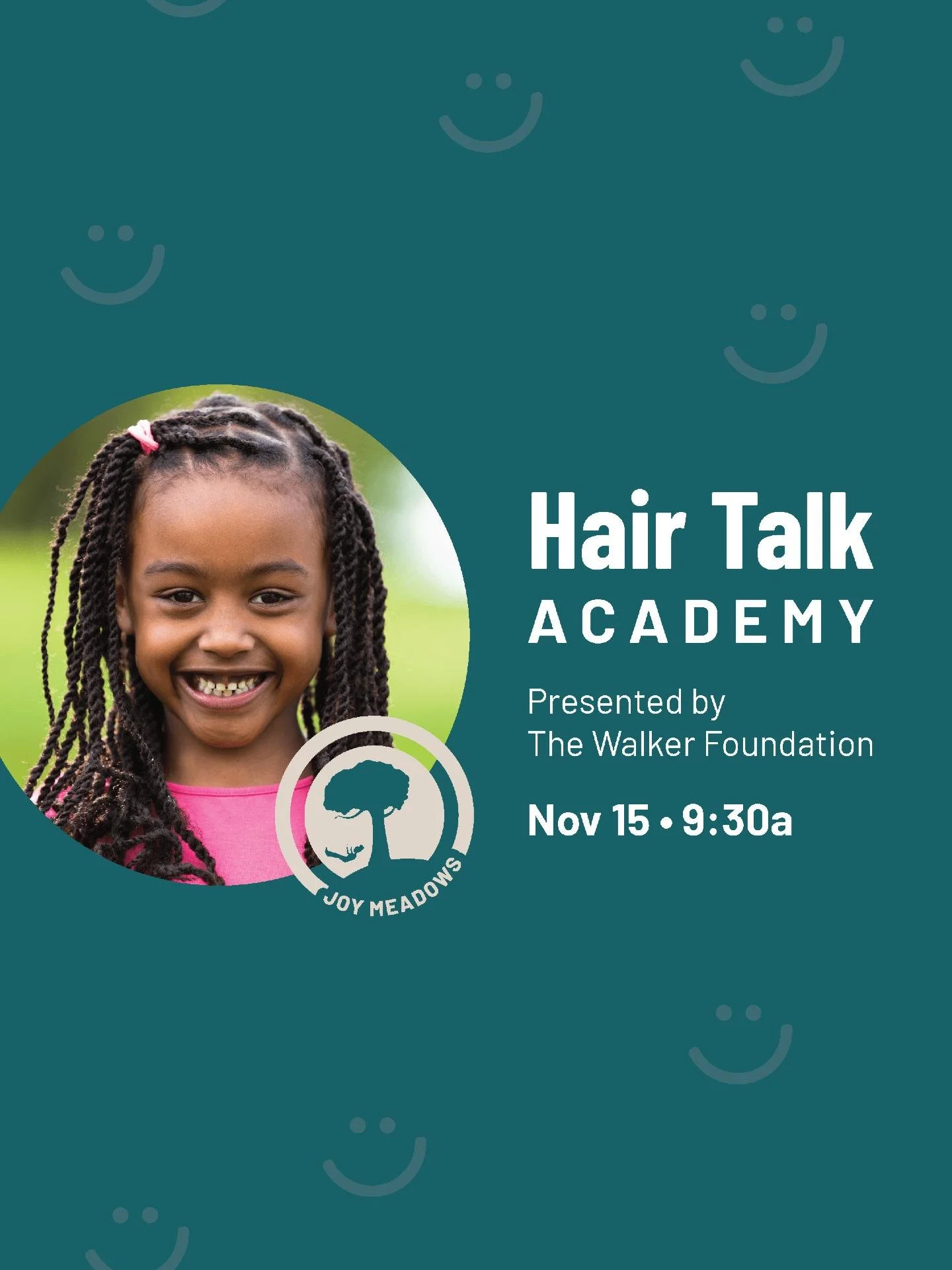 Joy Meadows is excited to host Hair Talk Academy, an engaging and practical class designed to help caregivers and youth understand the importance of proper hair care. Hair care can deeply influence a child&rsquo;s sense of worth, self-esteem, and cul