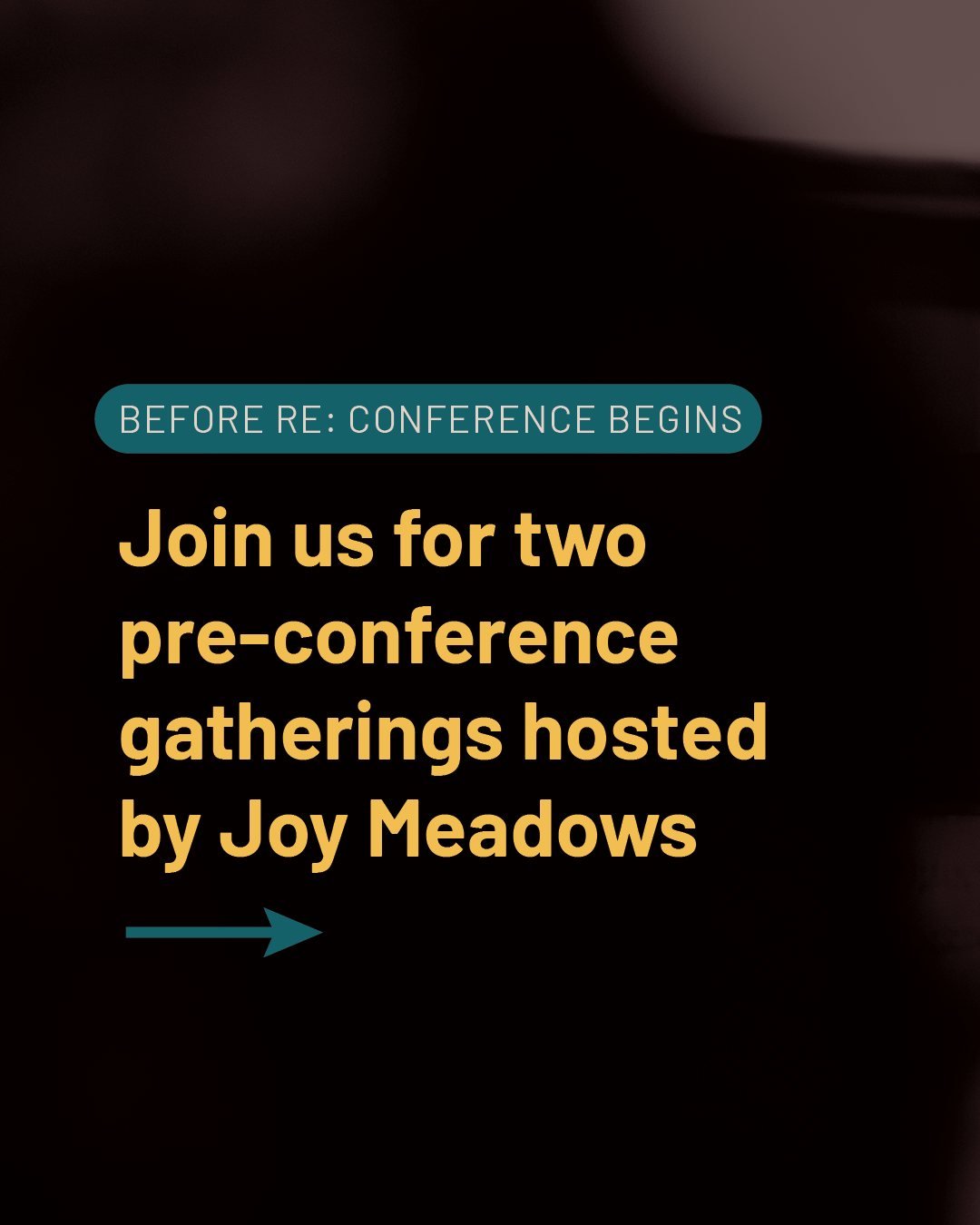 Before RE: Conference officially begins, Joy Meadows is hosting two intentional pre-conference gatherings designed to bring clarity, connection, and encouragement.

On Thursday, February 19, caregivers, professionals, and supporters are invited to Sy