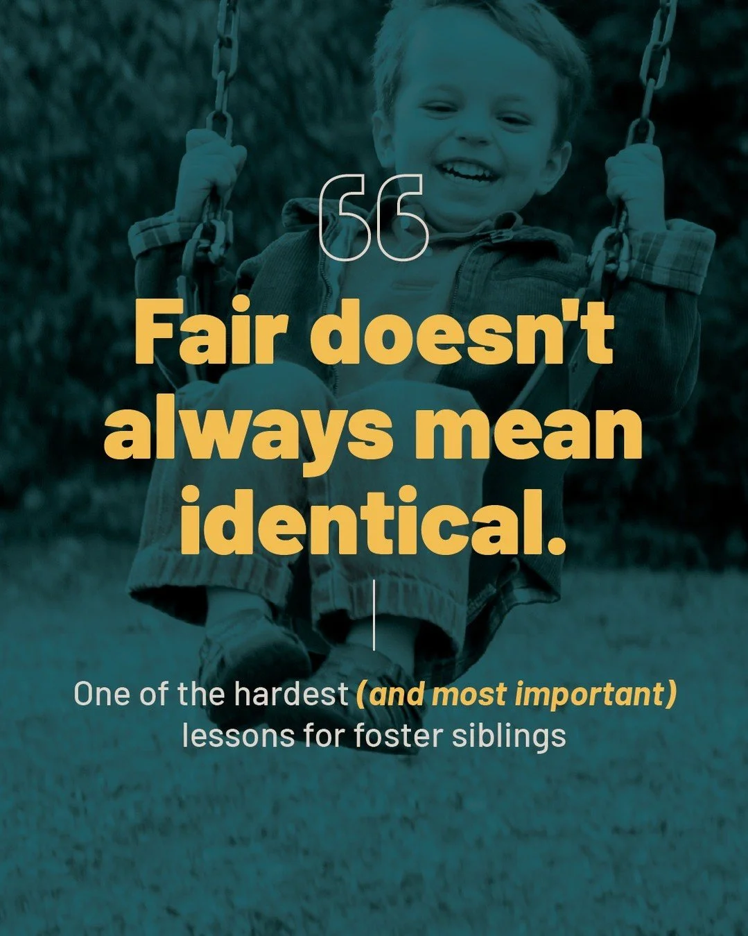 When a foster child joins your family, your biological kids will notice the differences. Different rules. Different patience. Different responses.

Teaching them that "fair" means everyone gets what they need&mdash;not what's identical&mdas