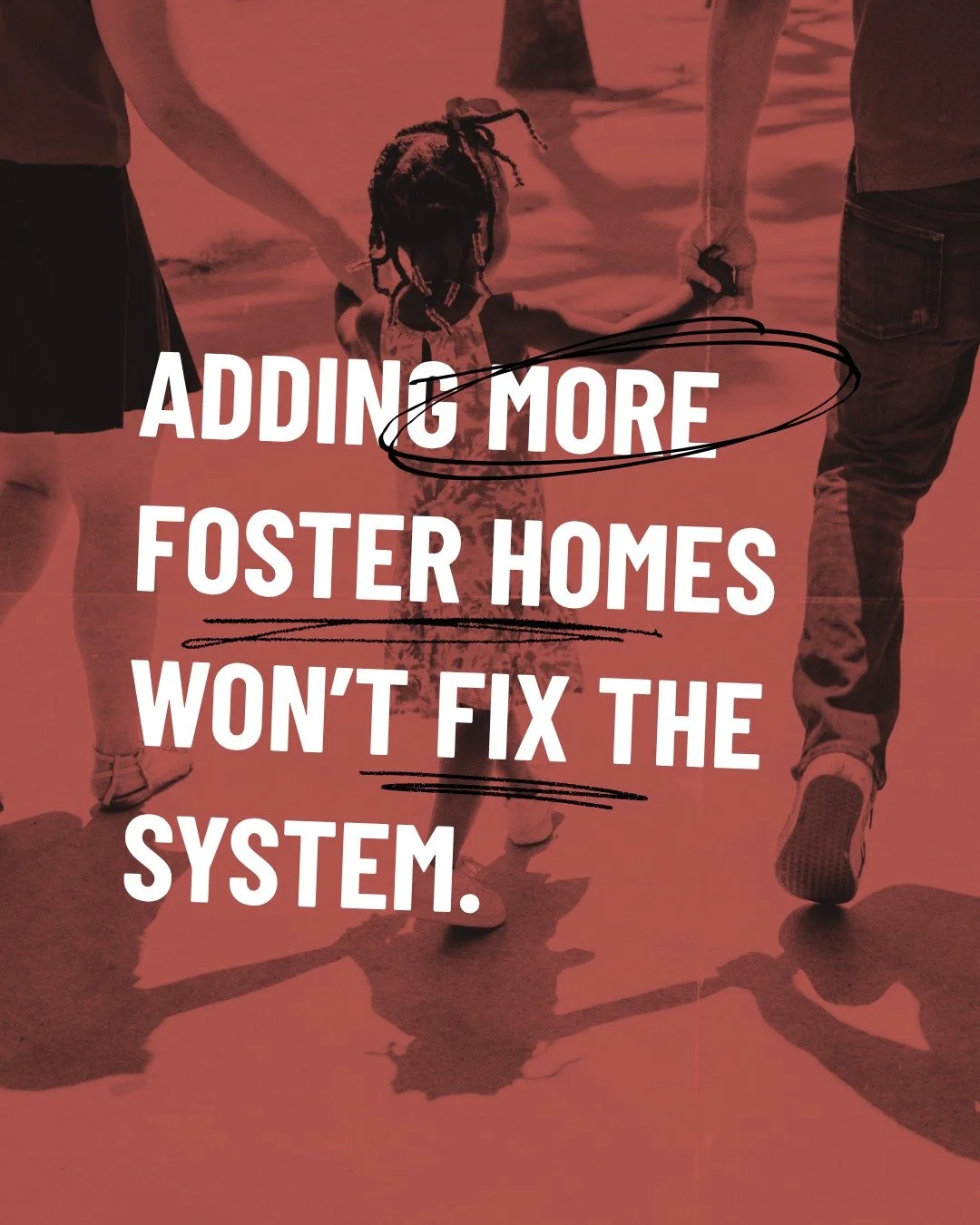 Here's what most people get wrong about foster care reform:

They think more foster homes = a fixed system.

Foster homes matter. But they're the middle of the story -- not the beginning and not the end.

What actually moves the needle is earlier int