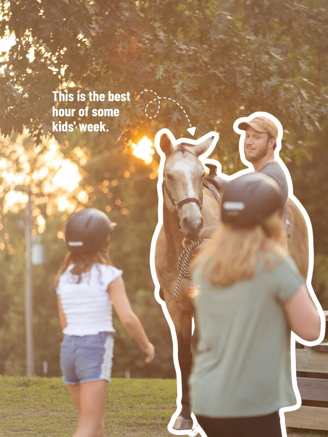 There's a version of confidence you can't talk a kid into. They have to feel it.

Sitting on a horse, learning to guide something that size with a calm voice and steady hands, does something a conversation can't. A kid who's felt powerless for a long