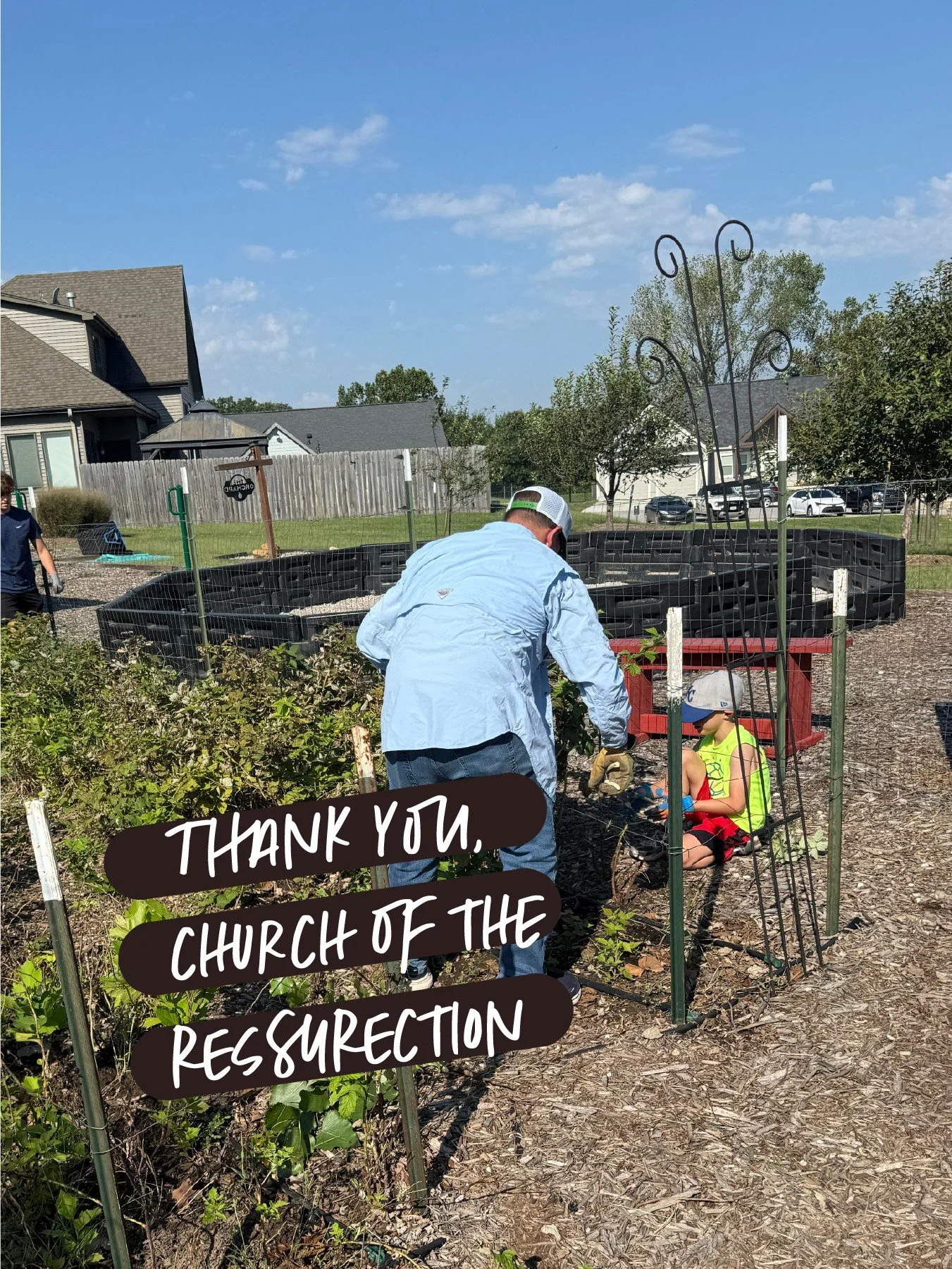 We're so grateful for the small group from Church of the Resurrection who came out to serve at Joy Meadows.

Coming alongside is the whole idea. Caring for this place with your own hands is part of the circle of support around kiddos impacted by fost