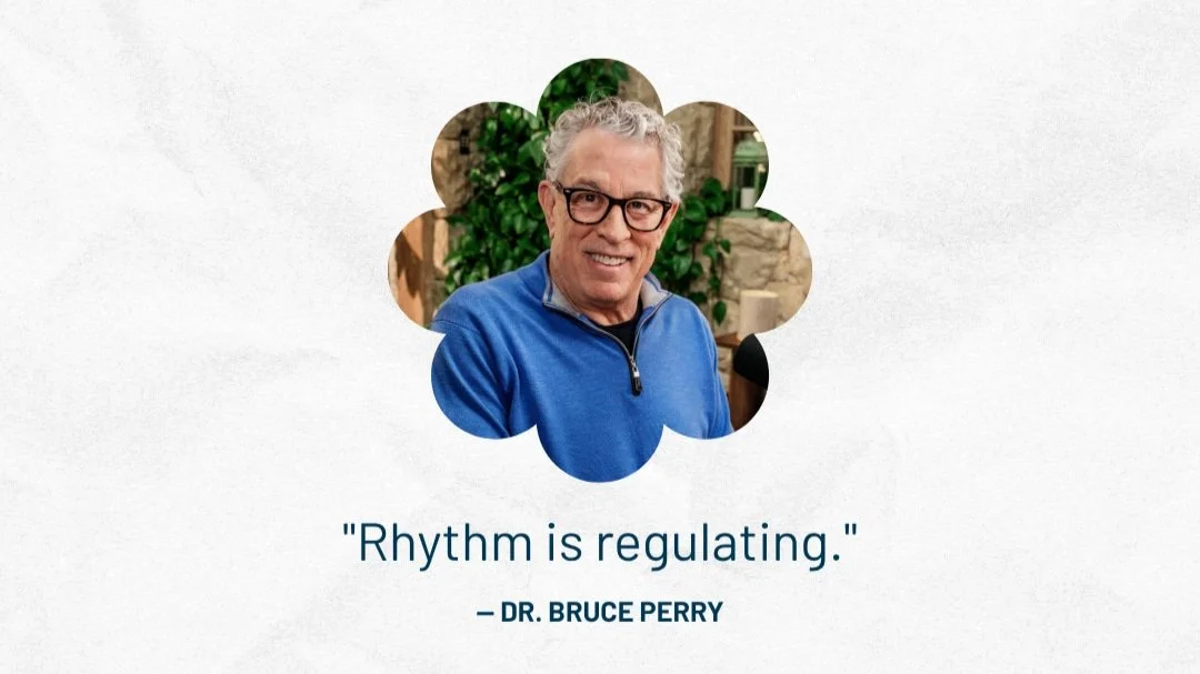 Dr. Bruce Perry quote on the importance of rhythm in healing.