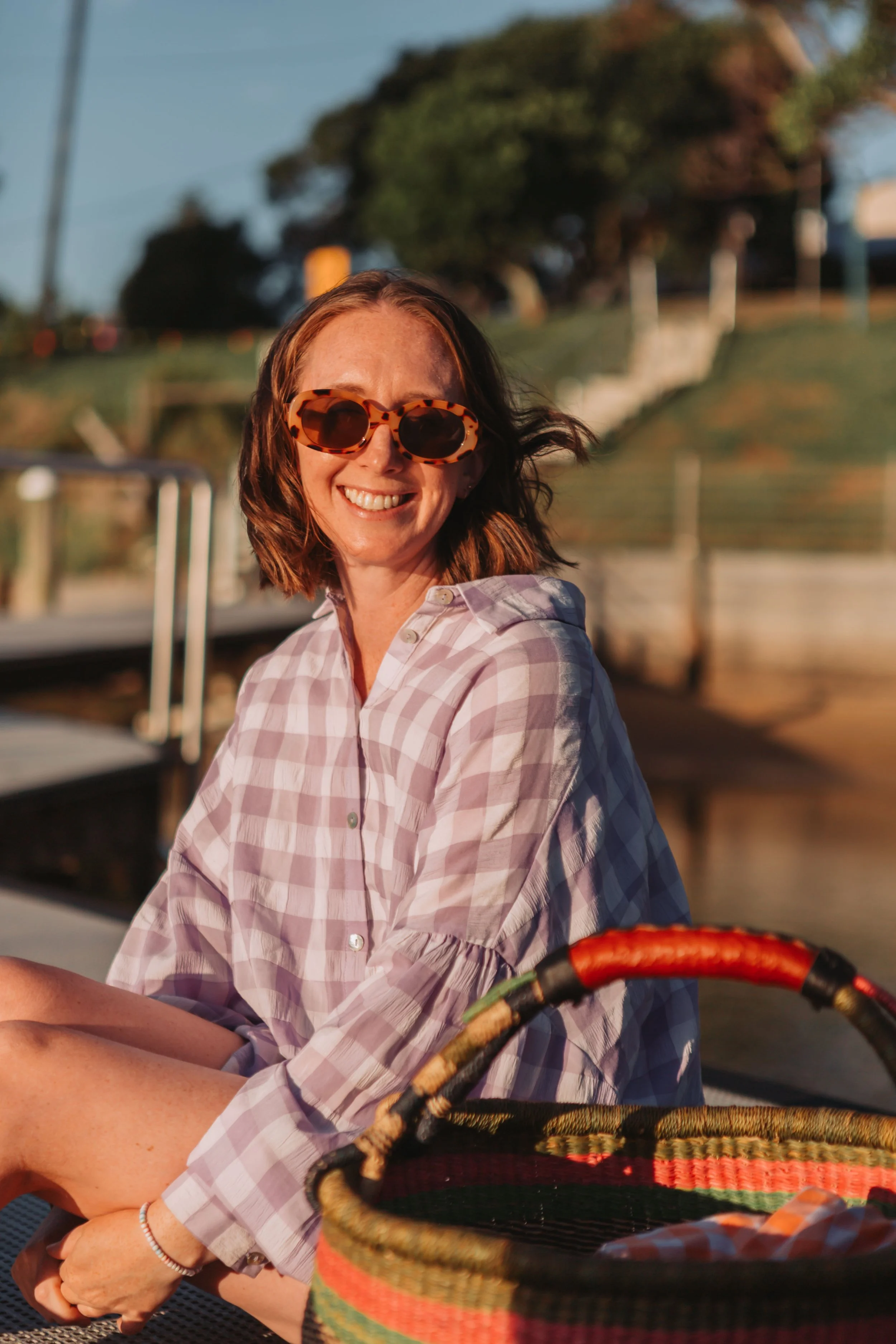 Solicitor Allie Shipman enjoying a sunset picnic at the Abbotts and Co Lawyers team day