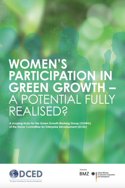 DCED: Women’s participation in green growth – a potential fully ...