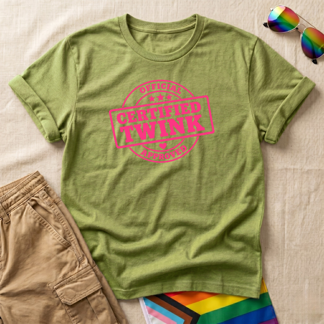 Certified Twink Stamp T-Shirt - Pink Logo Mock Pack.png