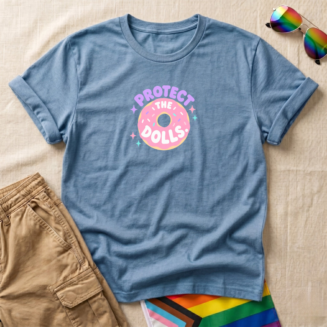 Protect the Dolls Donut T-Shirt - Pastel Logo.png